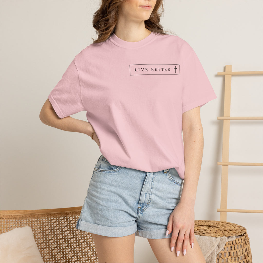 Camiseta de hombre, Vive la vida a tu manera, Letras negras,