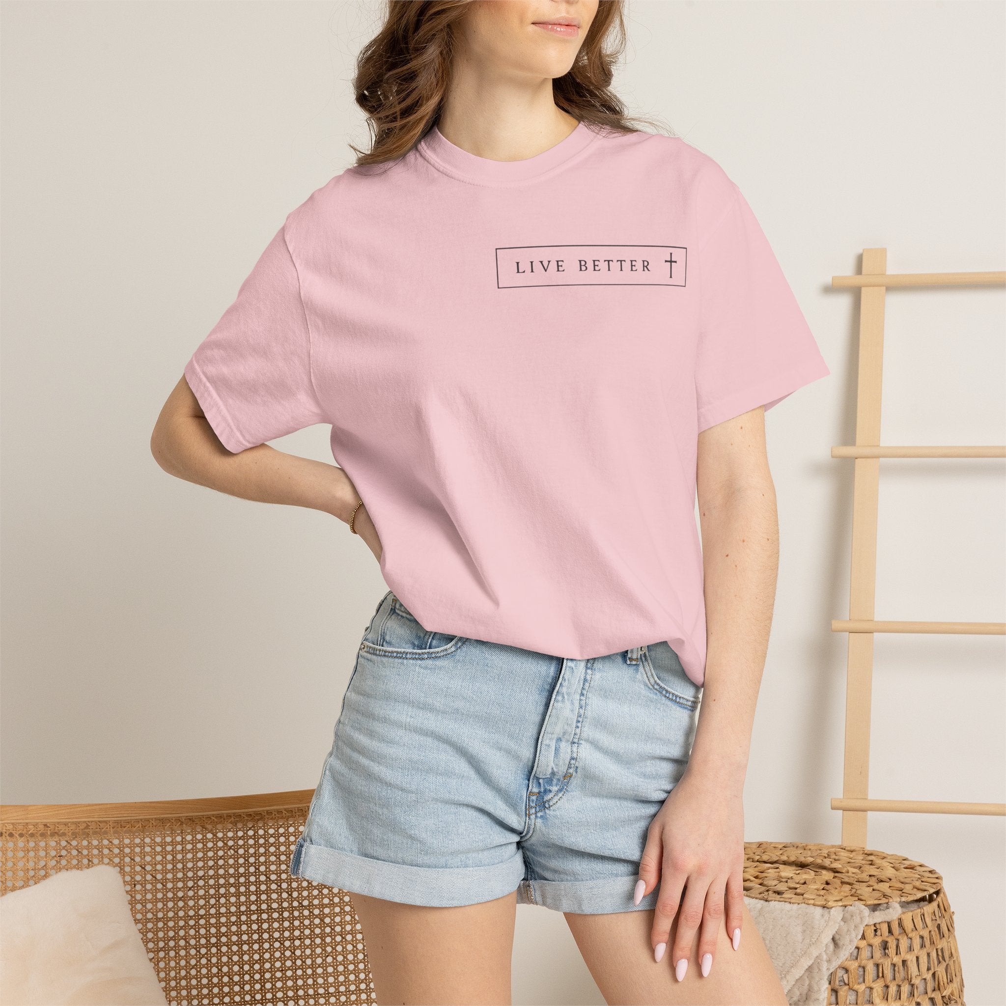Camiseta de hombre, Vive la vida a tu manera, Letras negras,