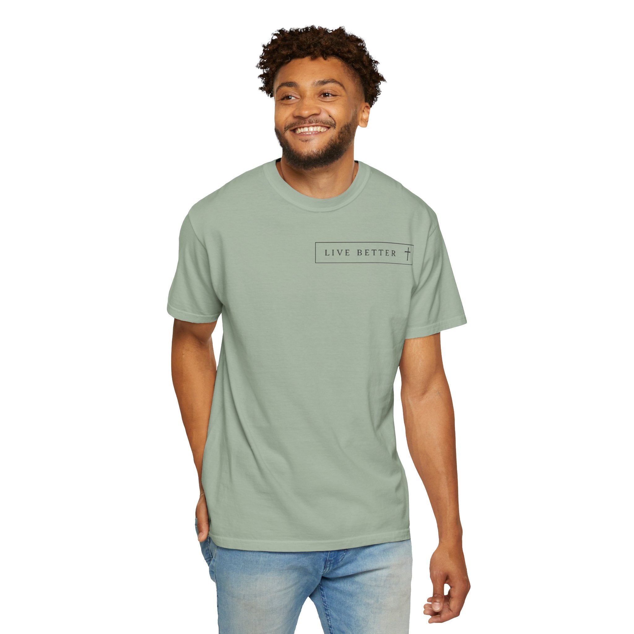 Camiseta de hombre, Vive la vida a tu manera, Letras negras,