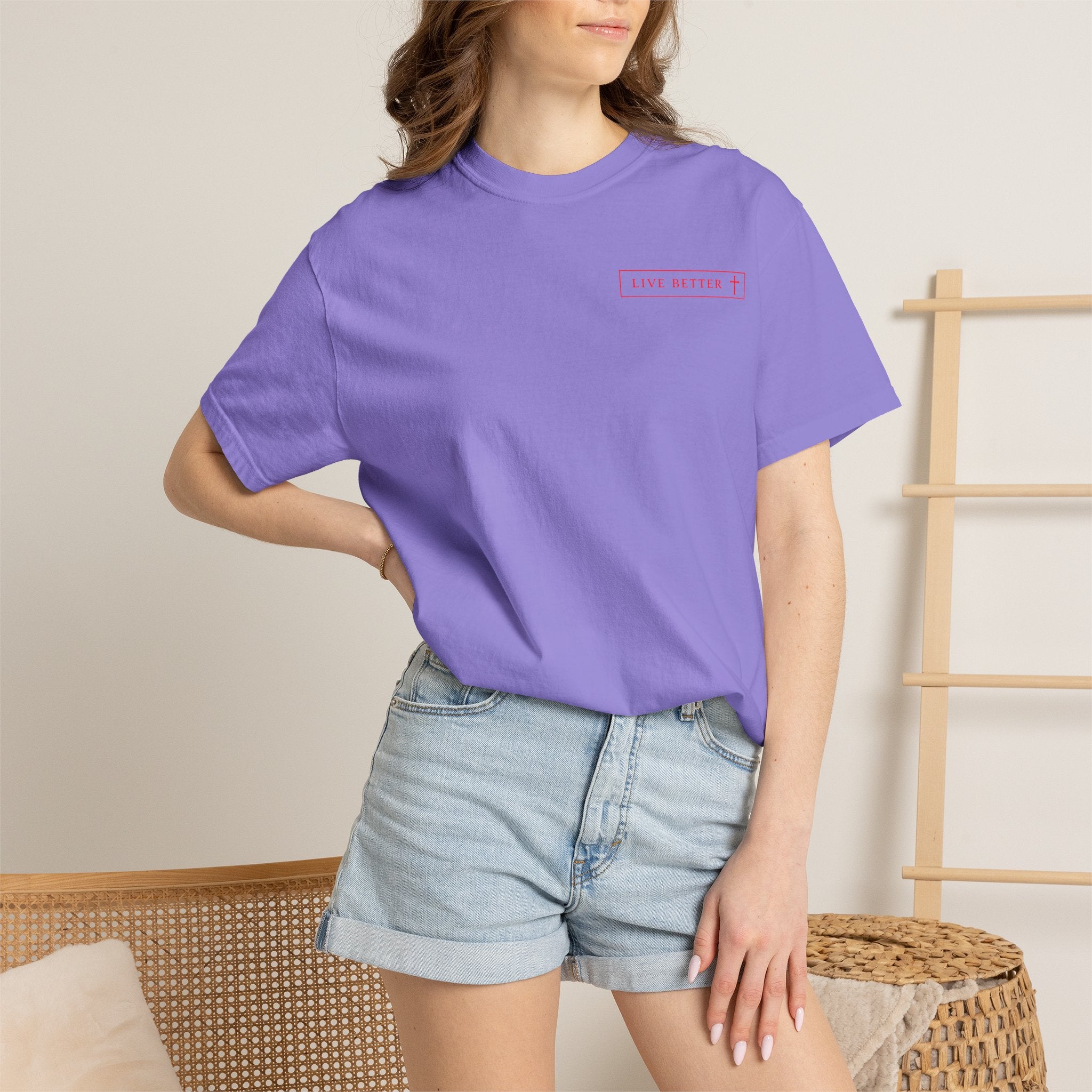 Vive la vida a tu manera, Letras rojas, Camiseta de hombre