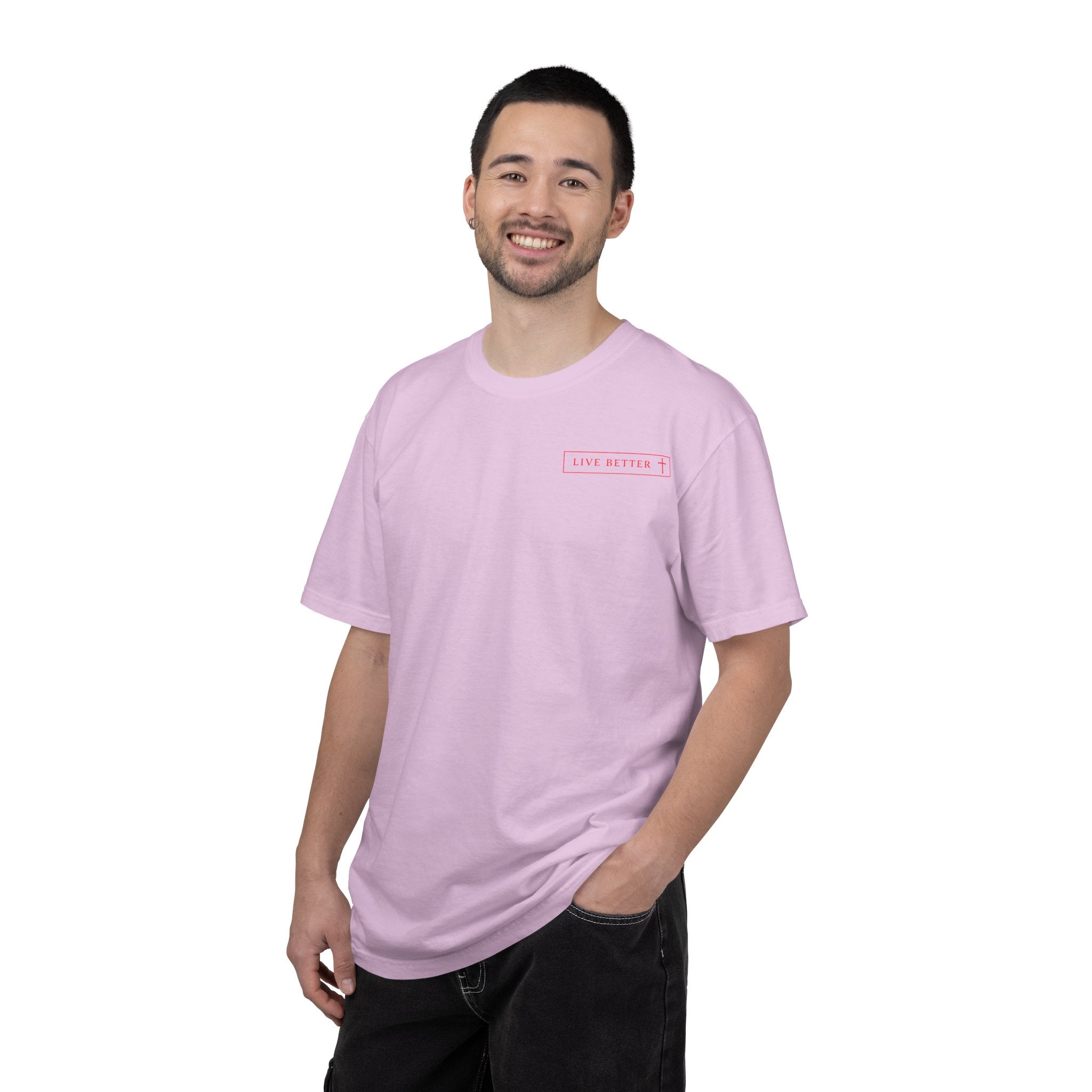 Vive la vida a tu manera, Letras rojas, Camiseta de hombre