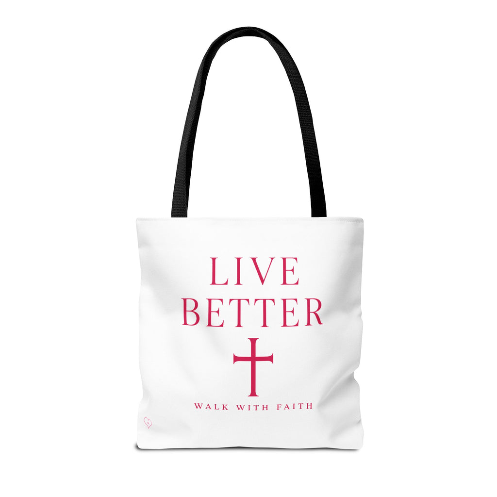 Bolso cruzado Live Better - Tote cristiano inspirador "Camina con fe"