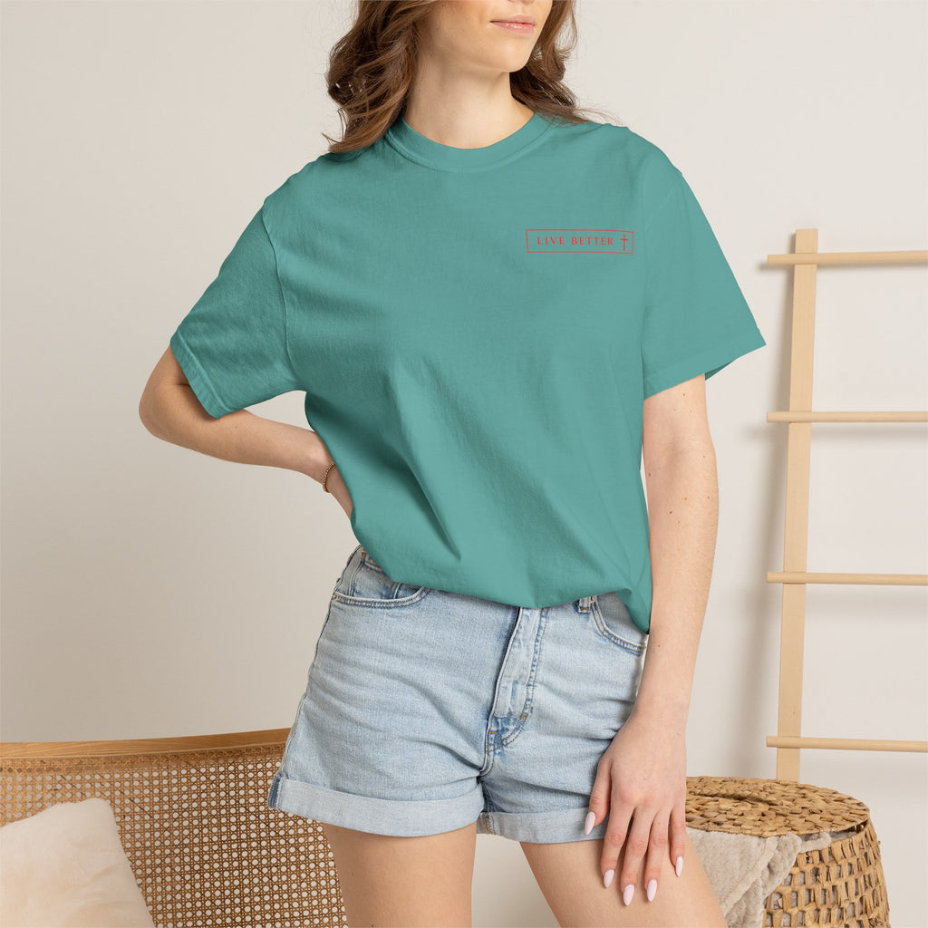 Vive la vida a tu manera, Letras rojas, Camiseta de hombre