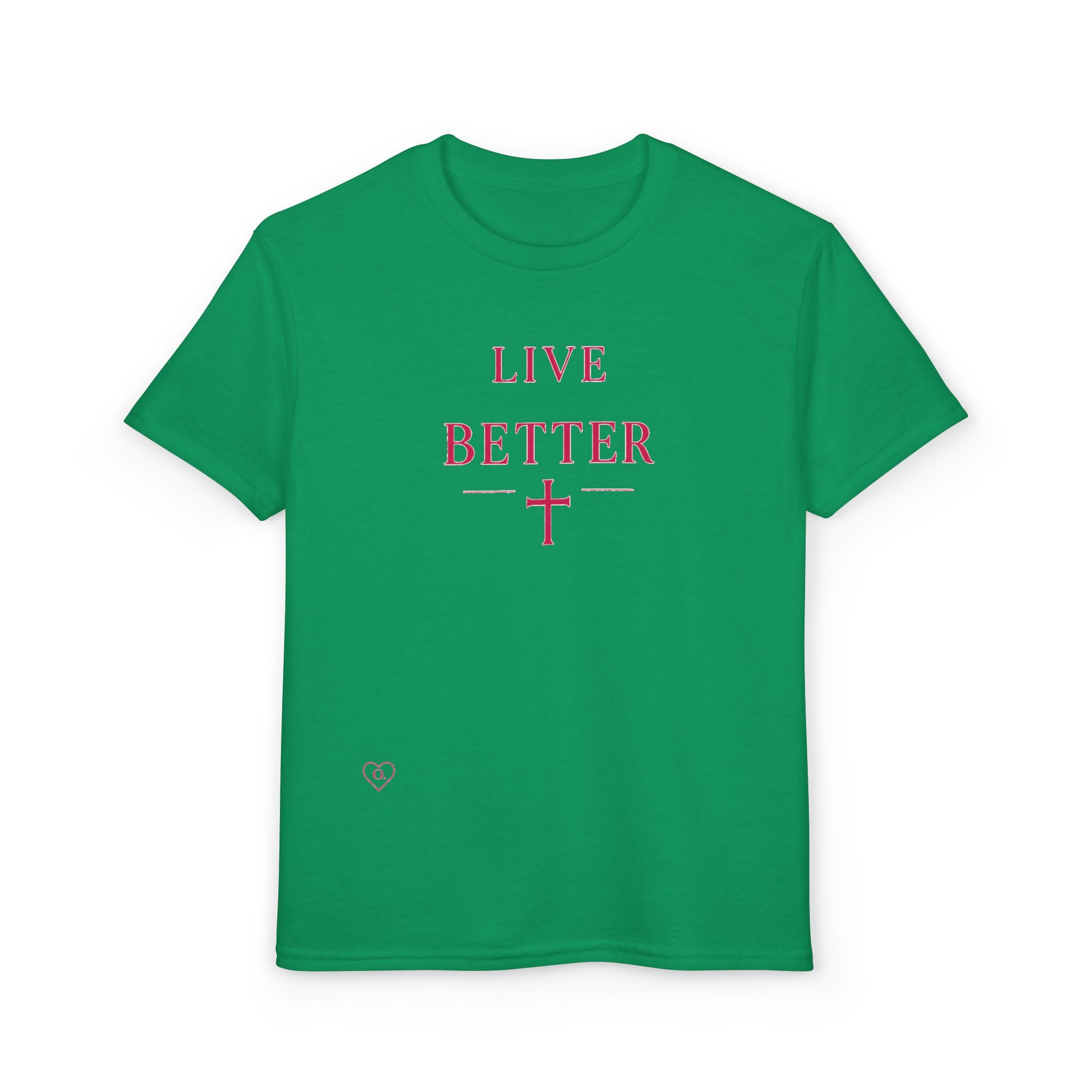 Camiseta juvenil — Camiseta rosa "Vive mejor" de Faith