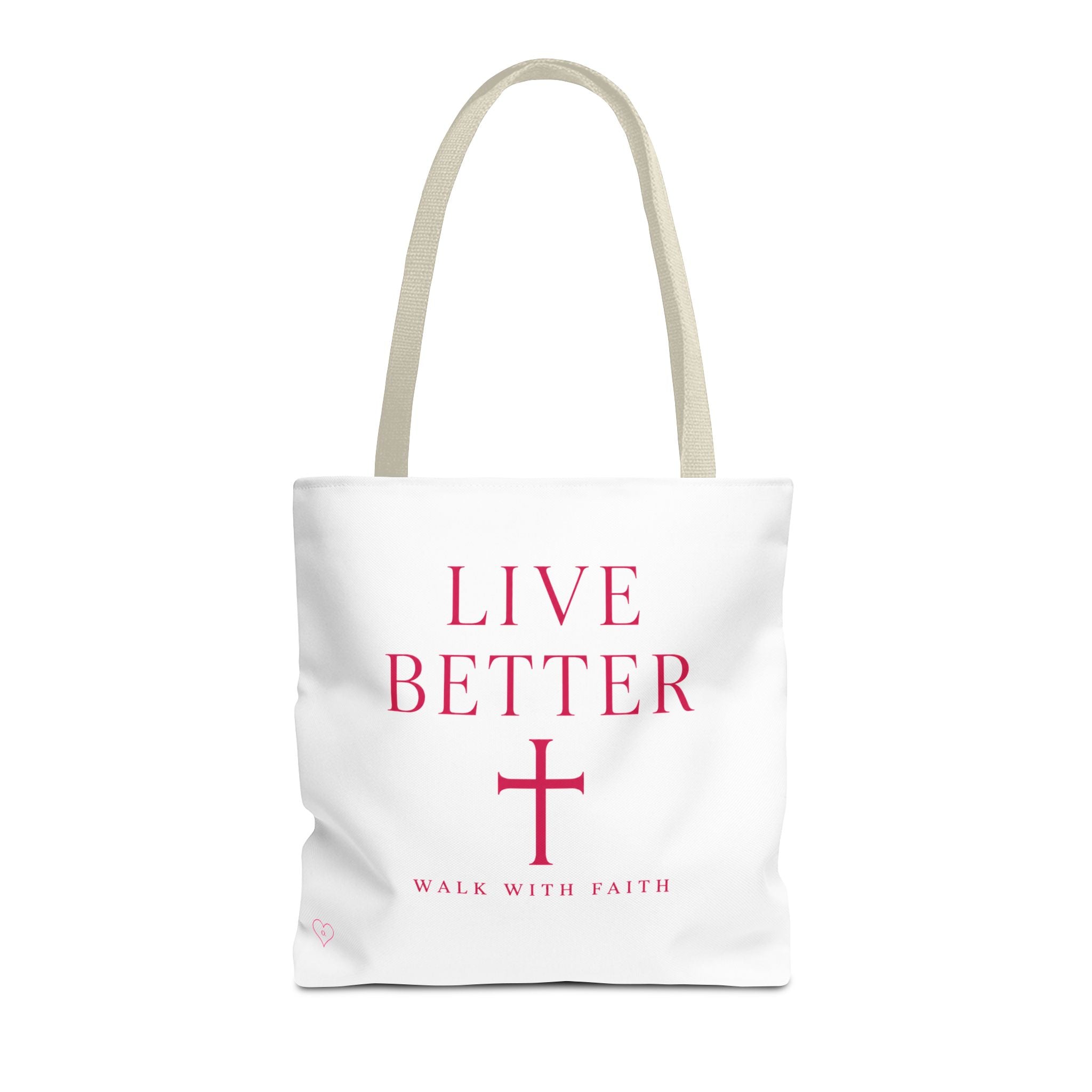 Bolso cruzado Live Better - Tote cristiano inspirador "Camina con fe"