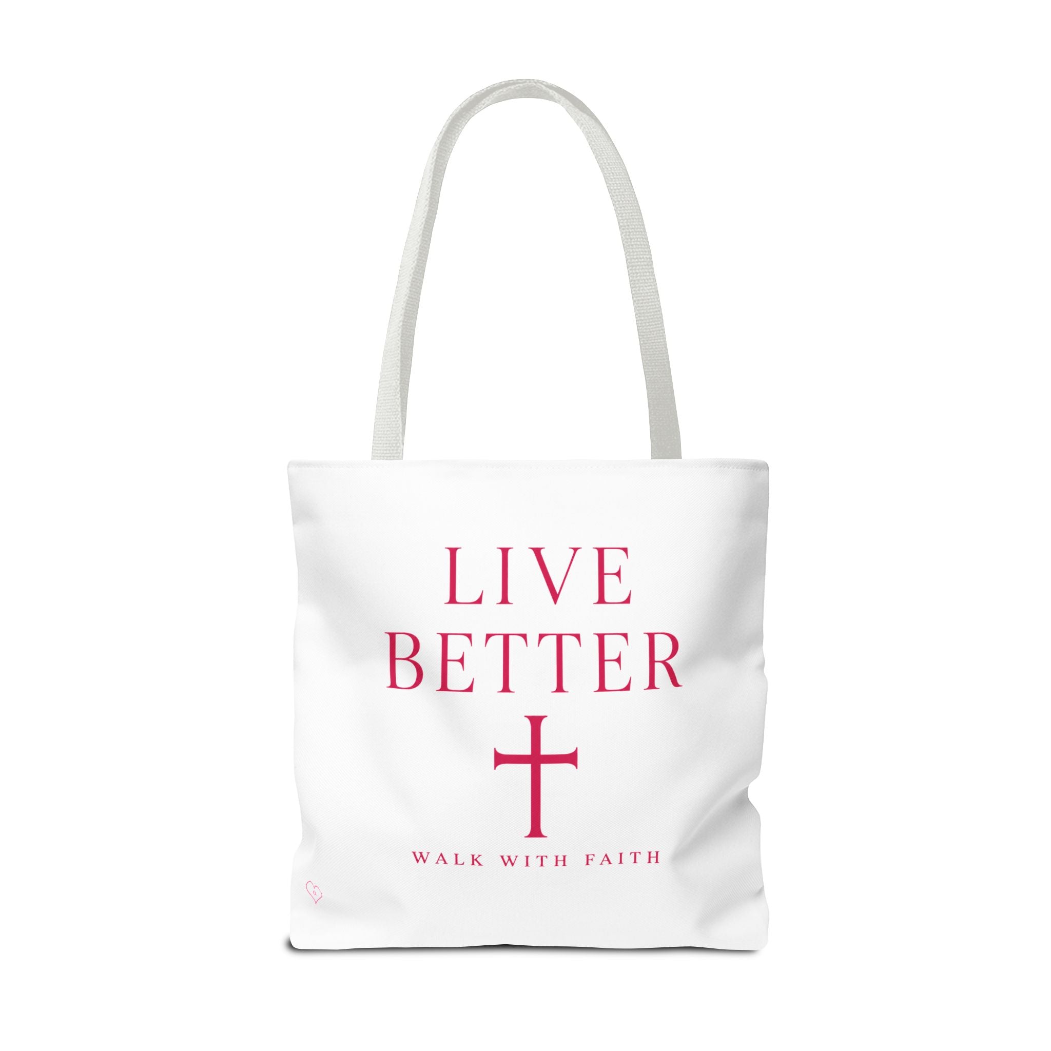 Bolso cruzado Live Better - Tote cristiano inspirador "Camina con fe"