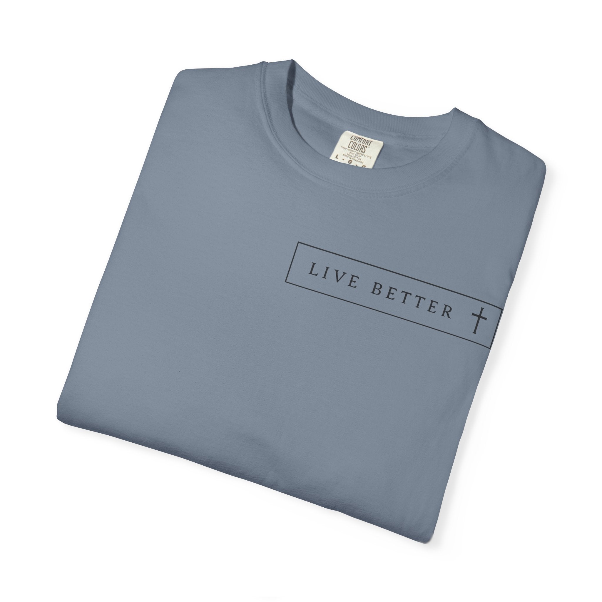 Camiseta de hombre, Vive la vida a tu manera, Letras negras,
