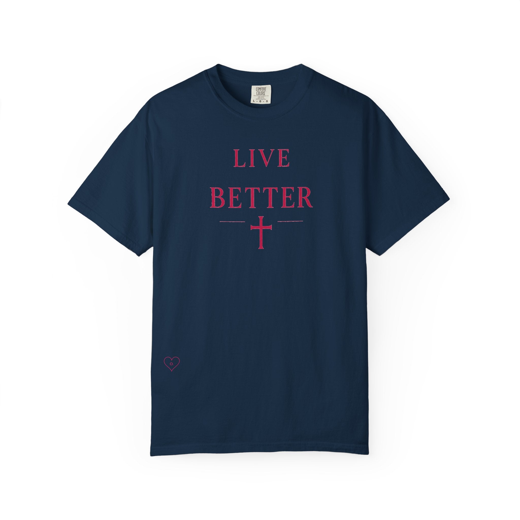 Camiseta "Live Better" para hombre - Camiseta inspiradora minimalista con cruz