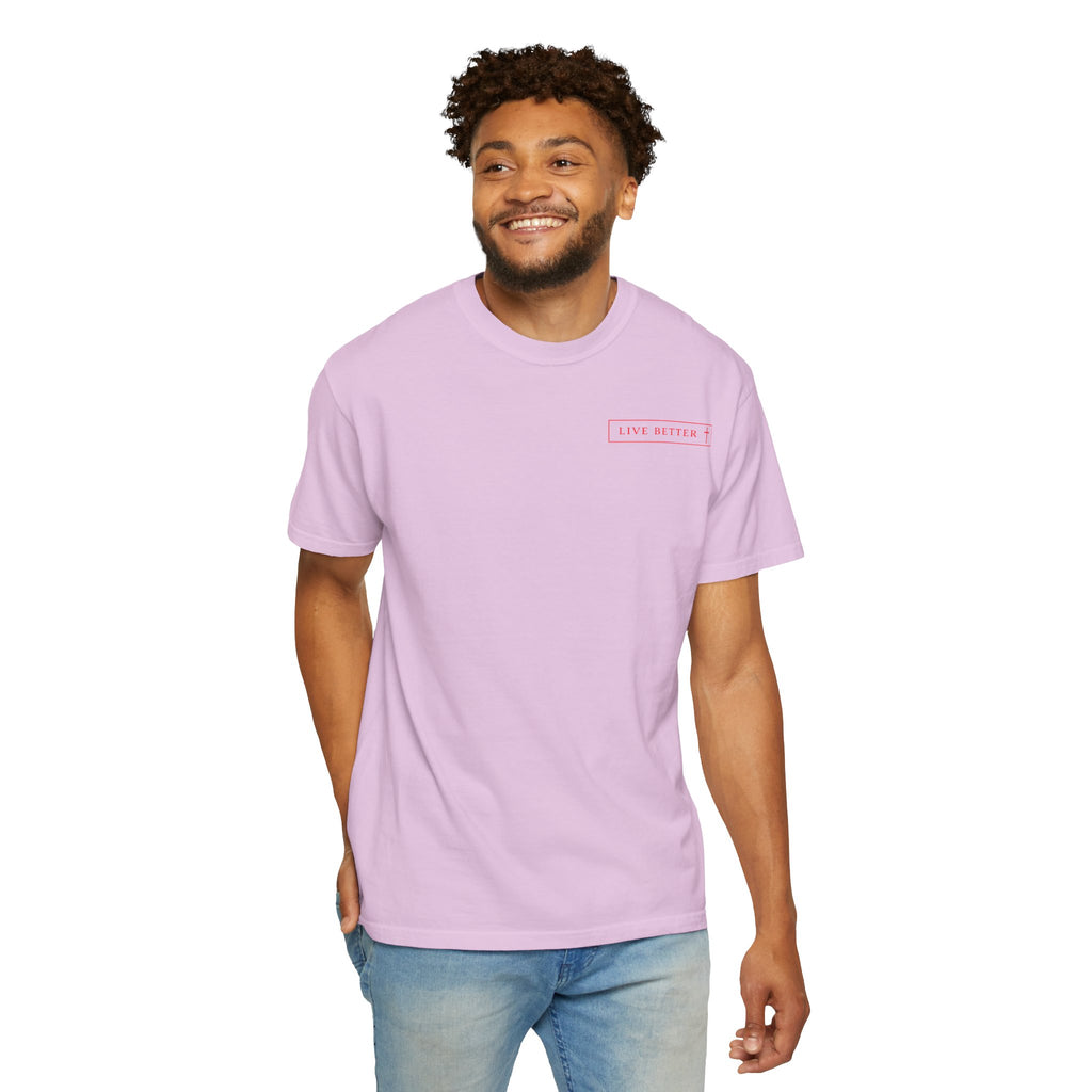 Vive la vida a tu manera, Letras rojas, Camiseta de hombre