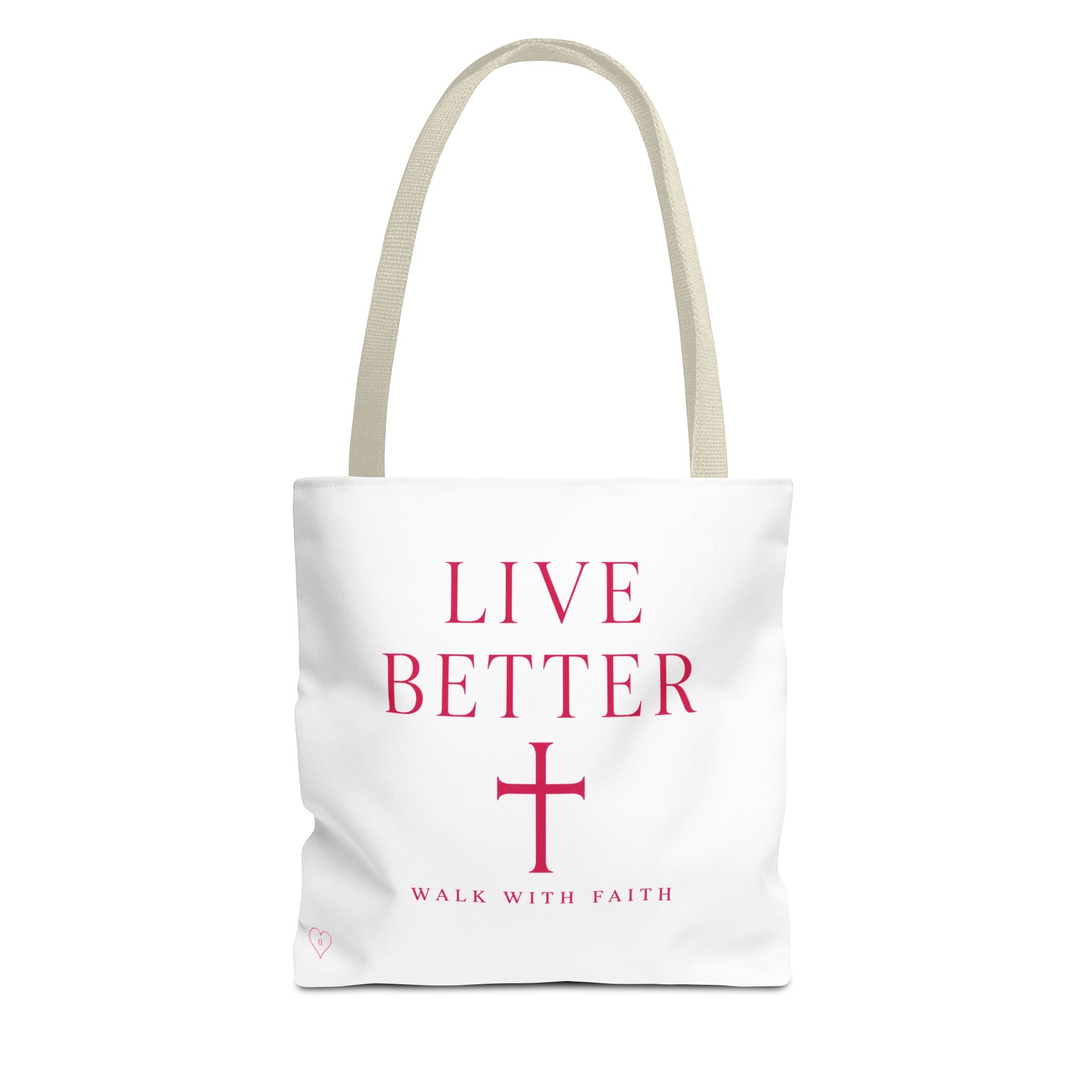 Bolso cruzado Live Better - Tote cristiano inspirador "Camina con fe"