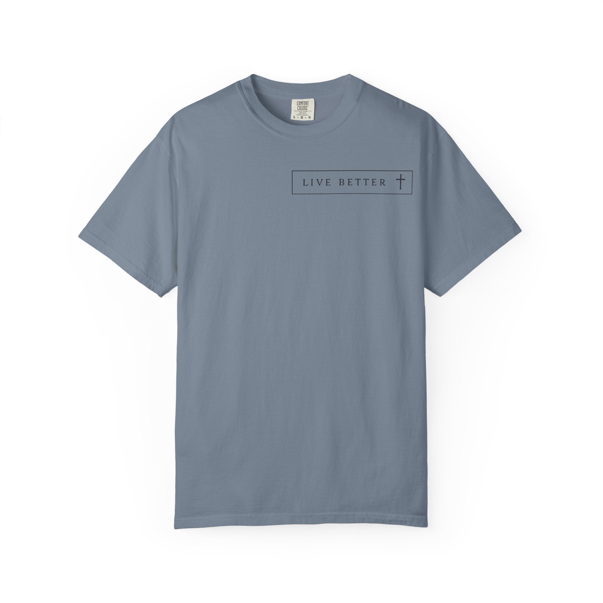 Camiseta de hombre, Vive la vida a tu manera, Letras negras,
