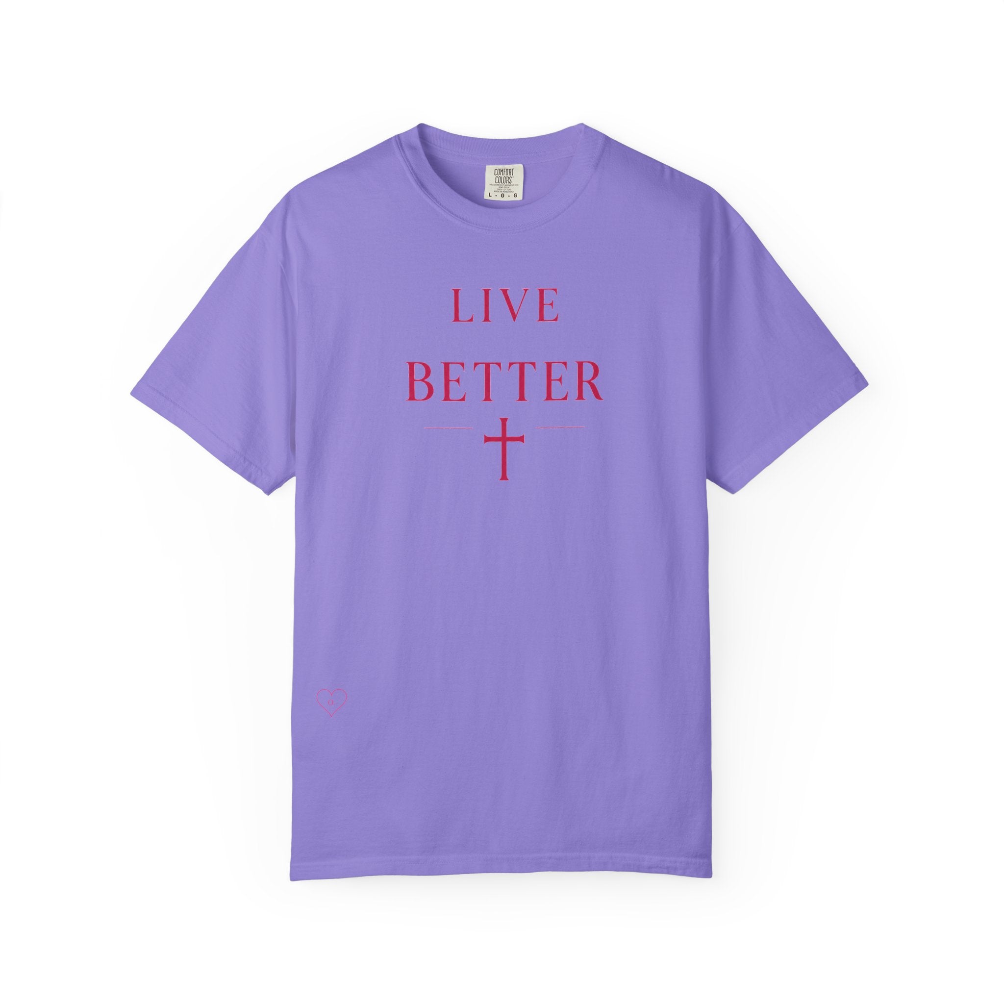 Camiseta "Live Better" para hombre - Camiseta inspiradora minimalista con cruz