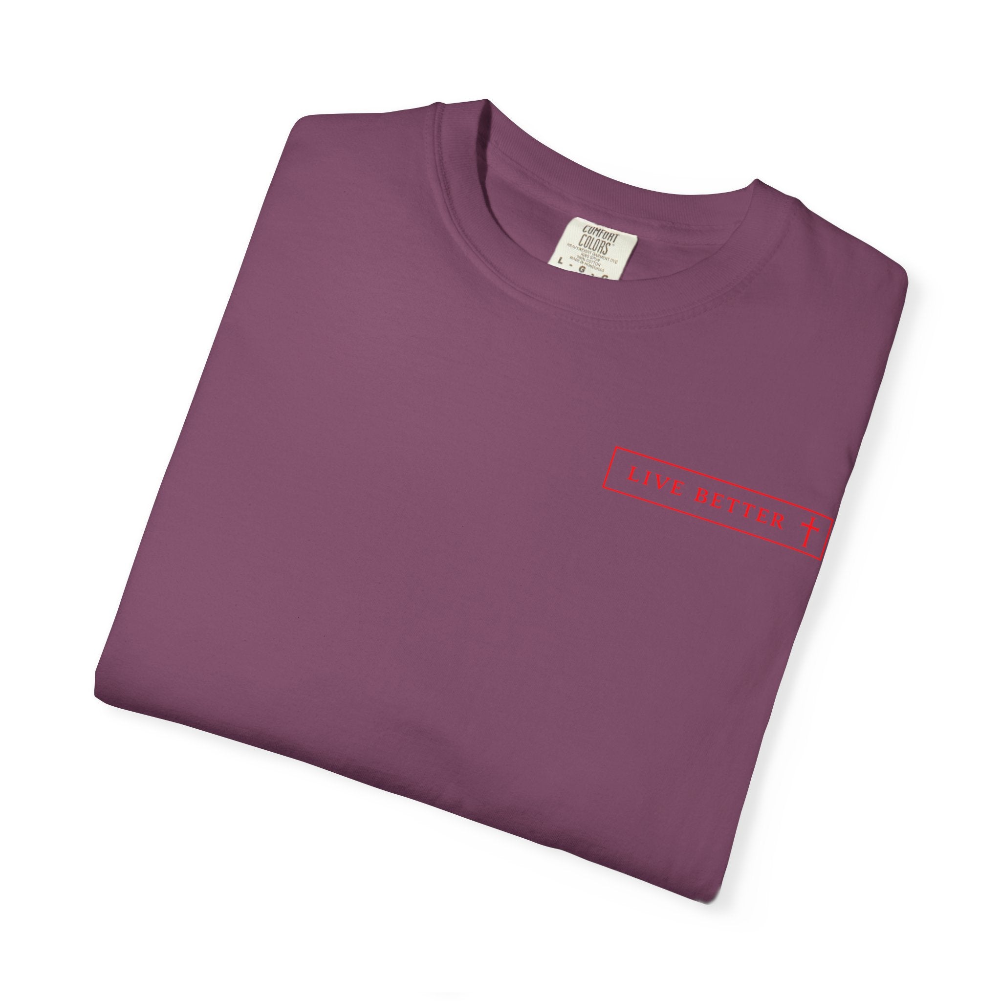 Vive la vida a tu manera, Letras rojas, Camiseta de hombre