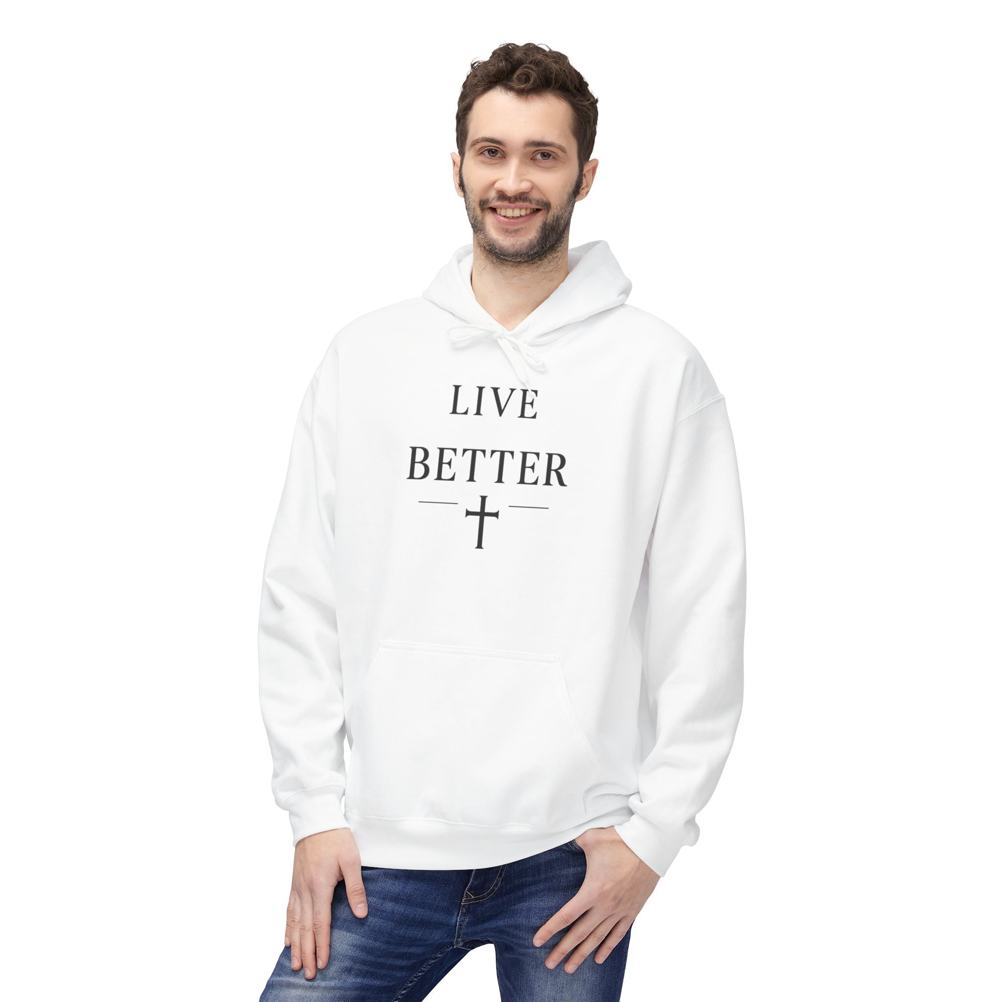 Men's Live Better Hoodie, — Inspirational ‘Live Life Your Way’ Pullover
