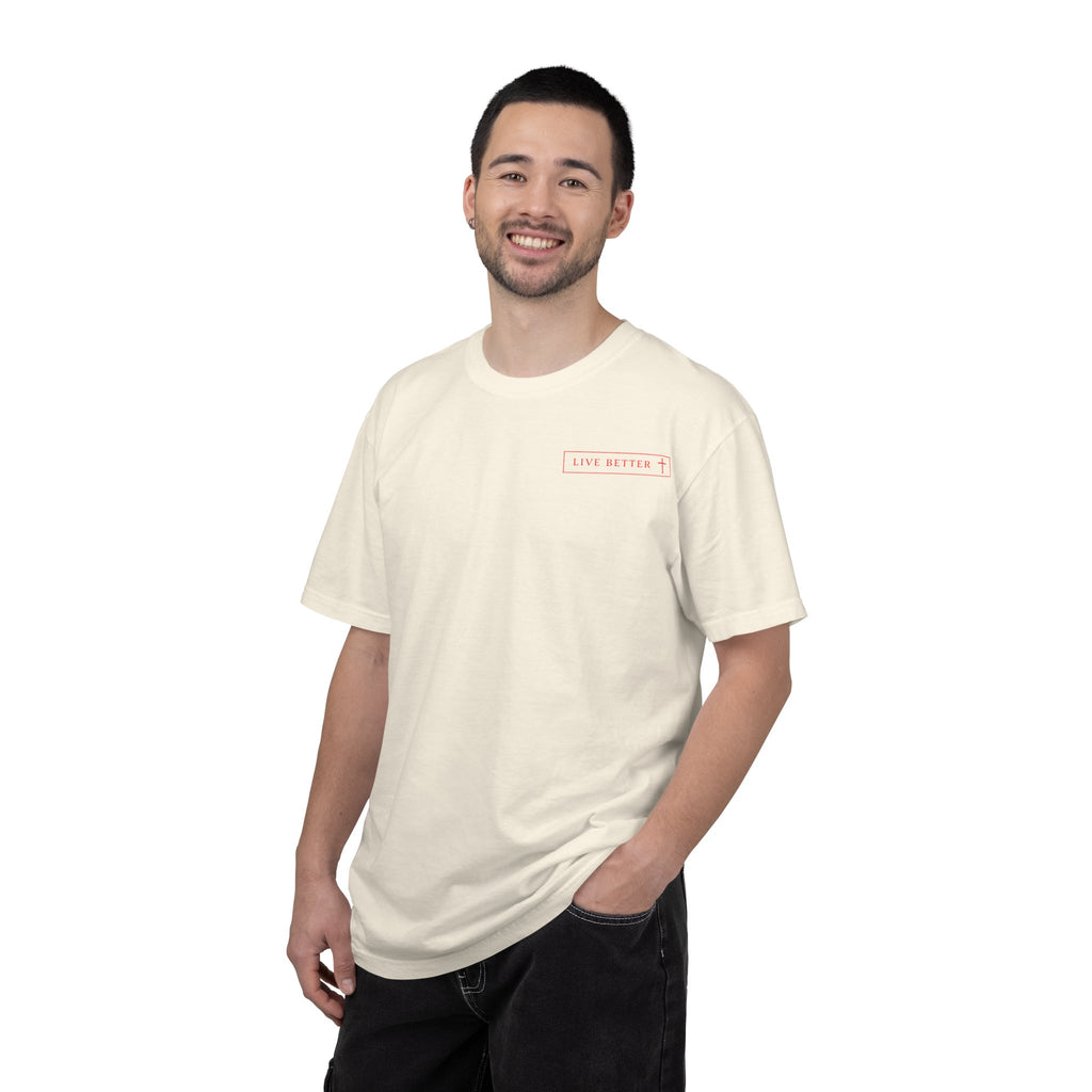 Vive la vida a tu manera, Letras rojas, Camiseta de hombre