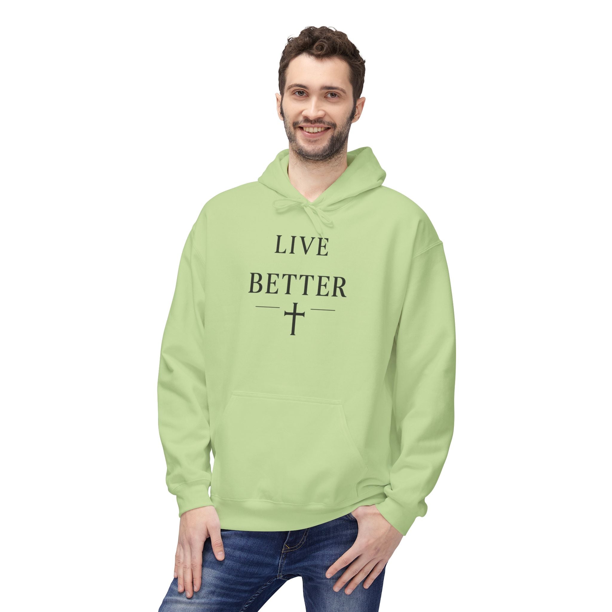 Men's Live Better Hoodie, — Inspirational ‘Live Life Your Way’ Pullover
