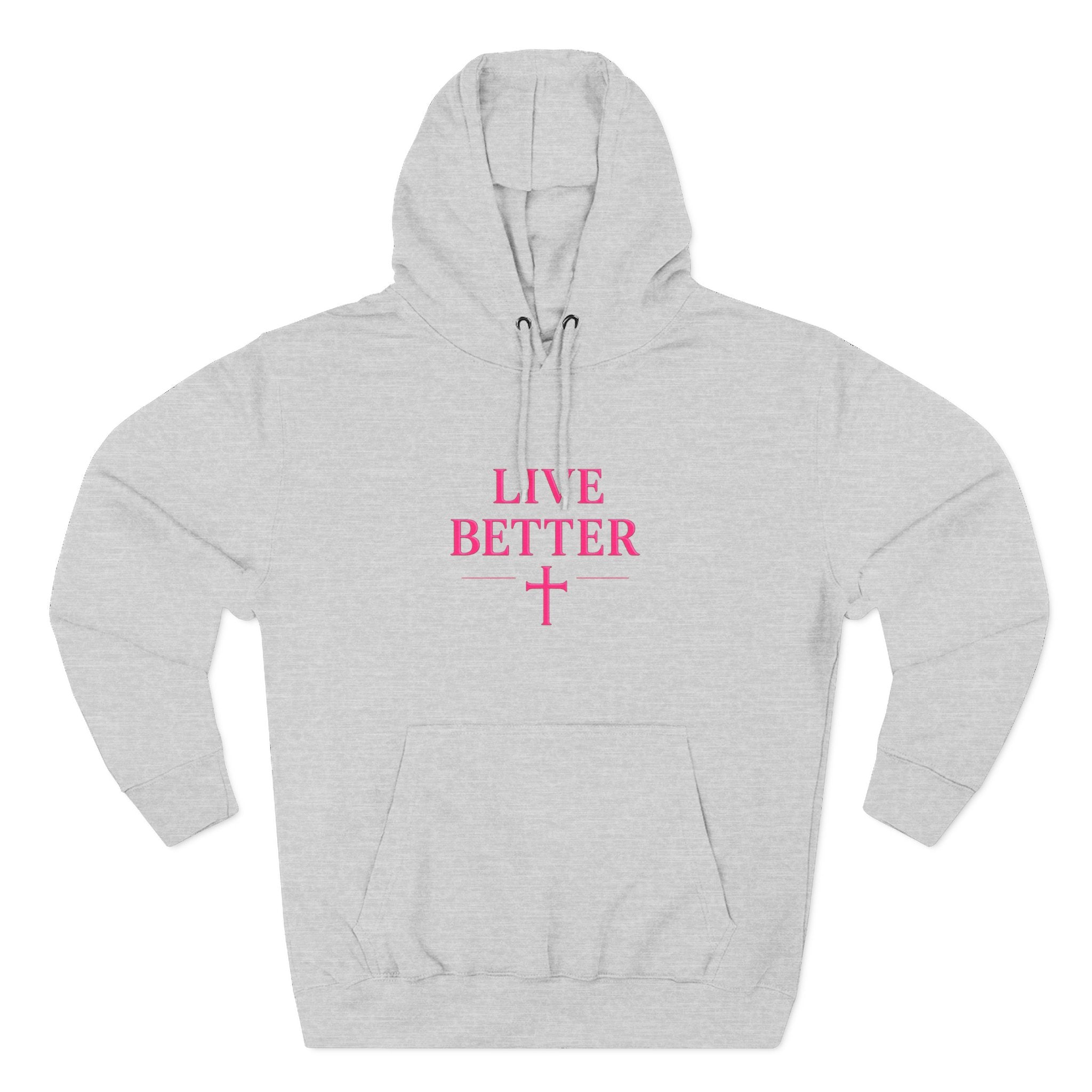 Women's Live Better, "Walk with Faith," Cross Hoodie — Faith-Inspired Inspirational Pullover