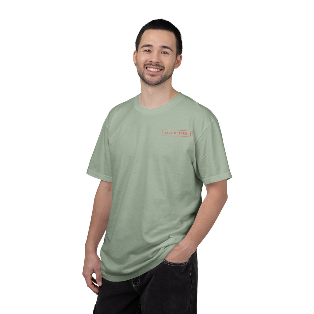 Vive la vida a tu manera, Letras rojas, Camiseta de hombre