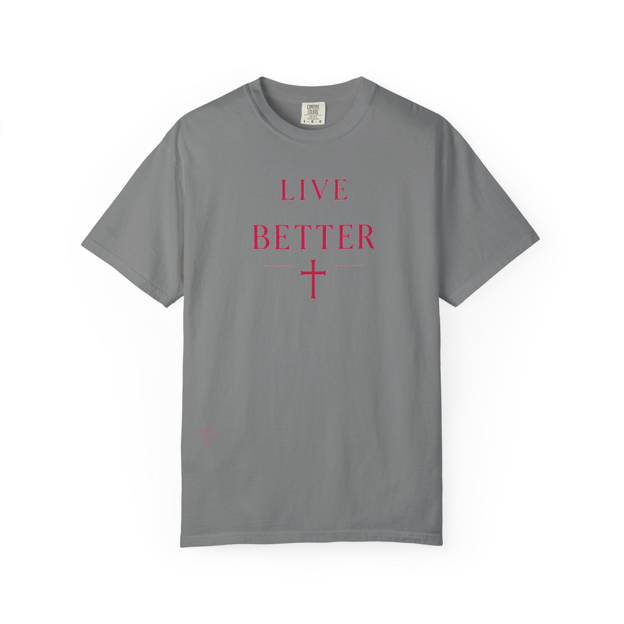 Camiseta "Live Better" para hombre - Camiseta inspiradora minimalista con cruz