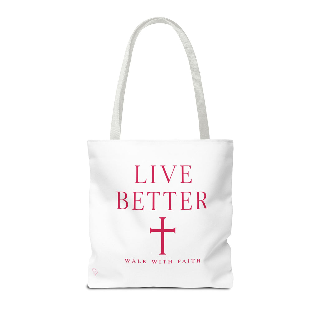 Bolso cruzado Live Better - Tote cristiano inspirador "Camina con fe"