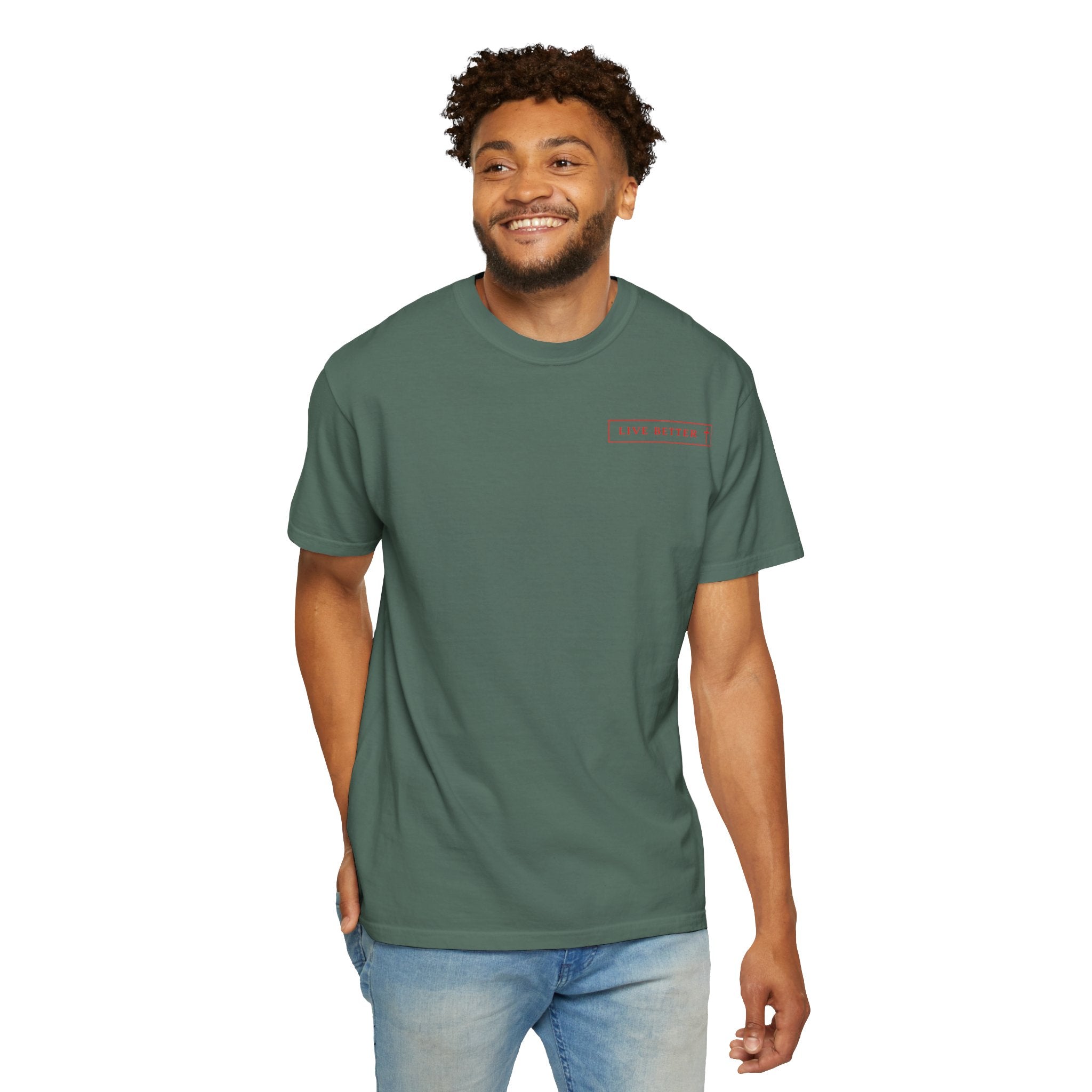 Vive la vida a tu manera, Letras rojas, Camiseta de hombre
