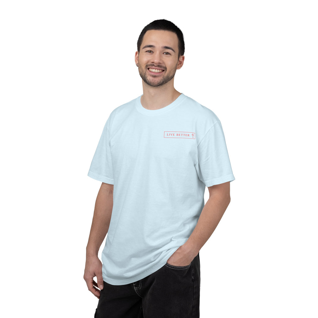 Vive la vida a tu manera, Letras rojas, Camiseta de hombre