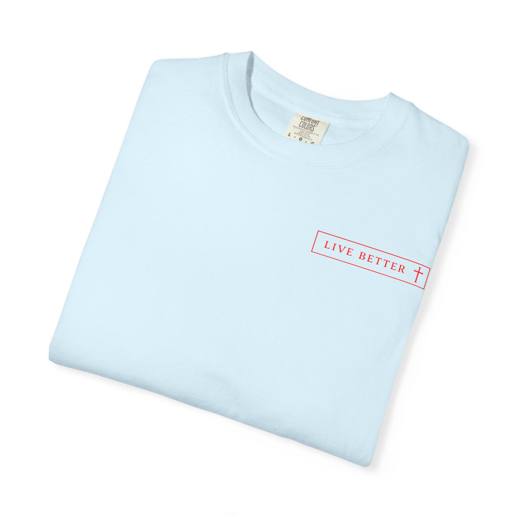 Vive la vida a tu manera, Letras rojas, Camiseta de hombre