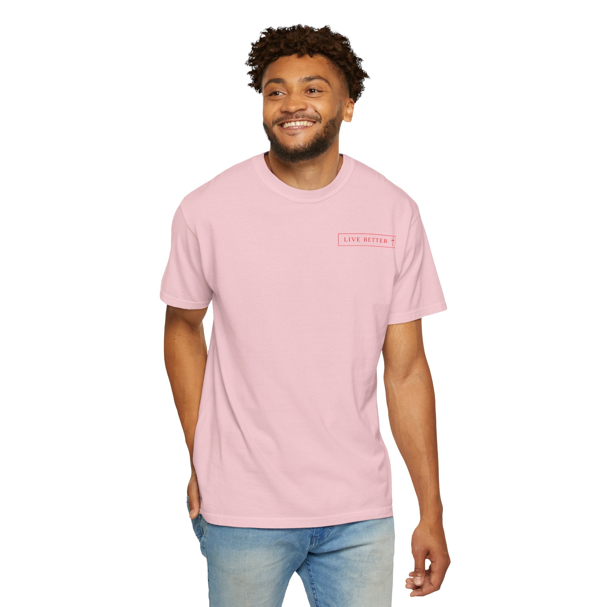Vive la vida a tu manera, Letras rojas, Camiseta de hombre
