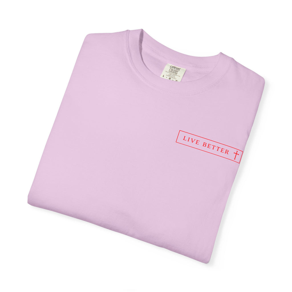 Vive la vida a tu manera, Letras rojas, Camiseta de hombre