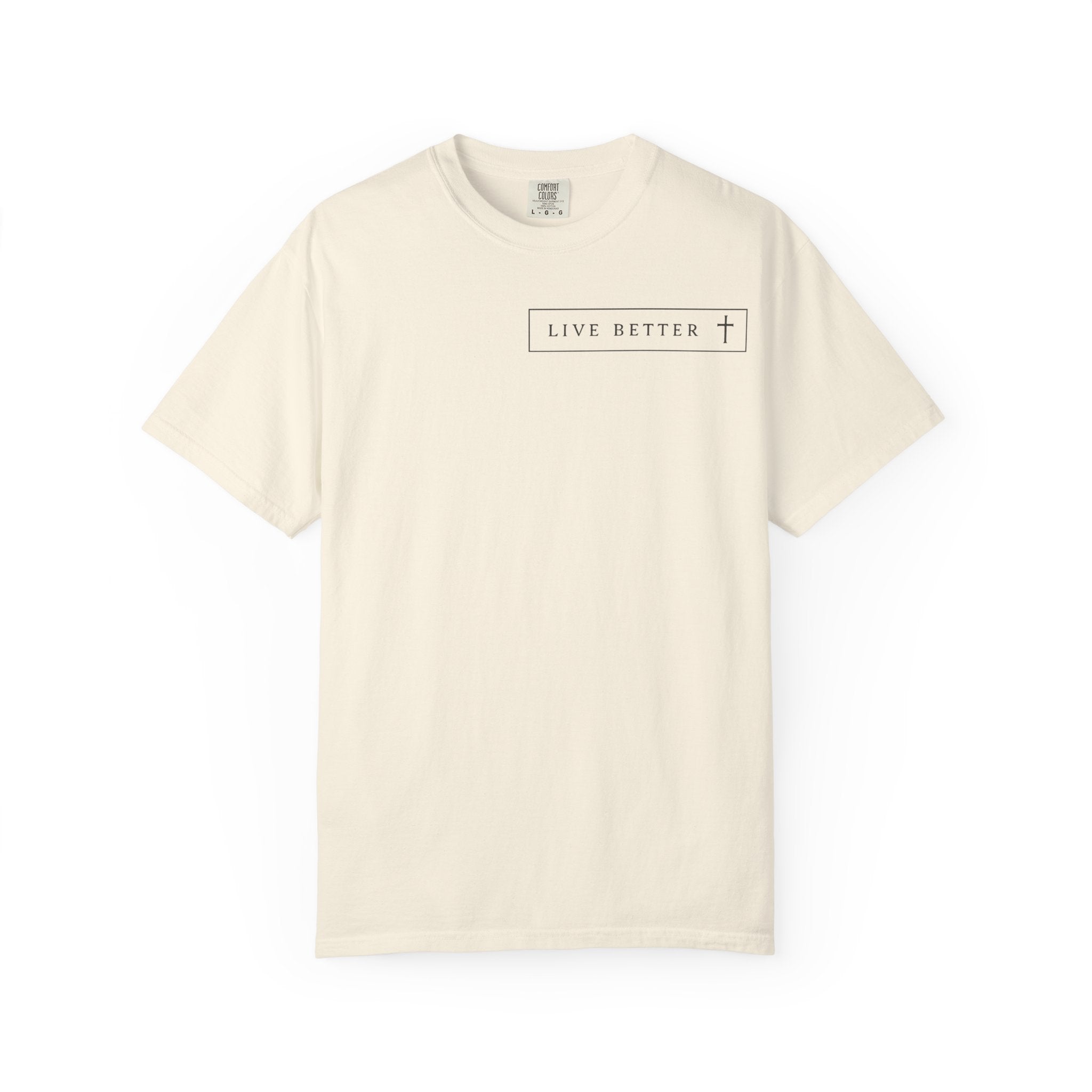 Camiseta de hombre, Vive la vida a tu manera, Letras negras,