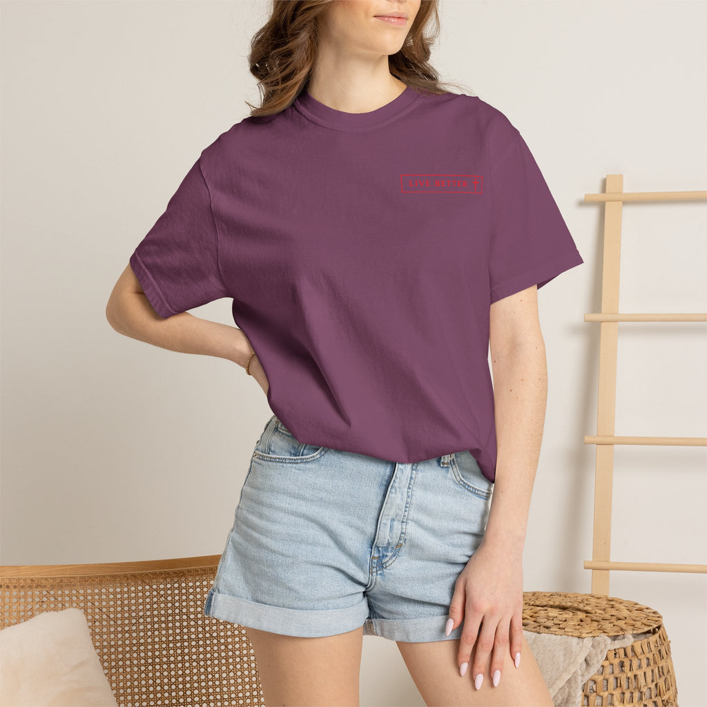 Vive la vida a tu manera, Letras rojas, Camiseta de hombre