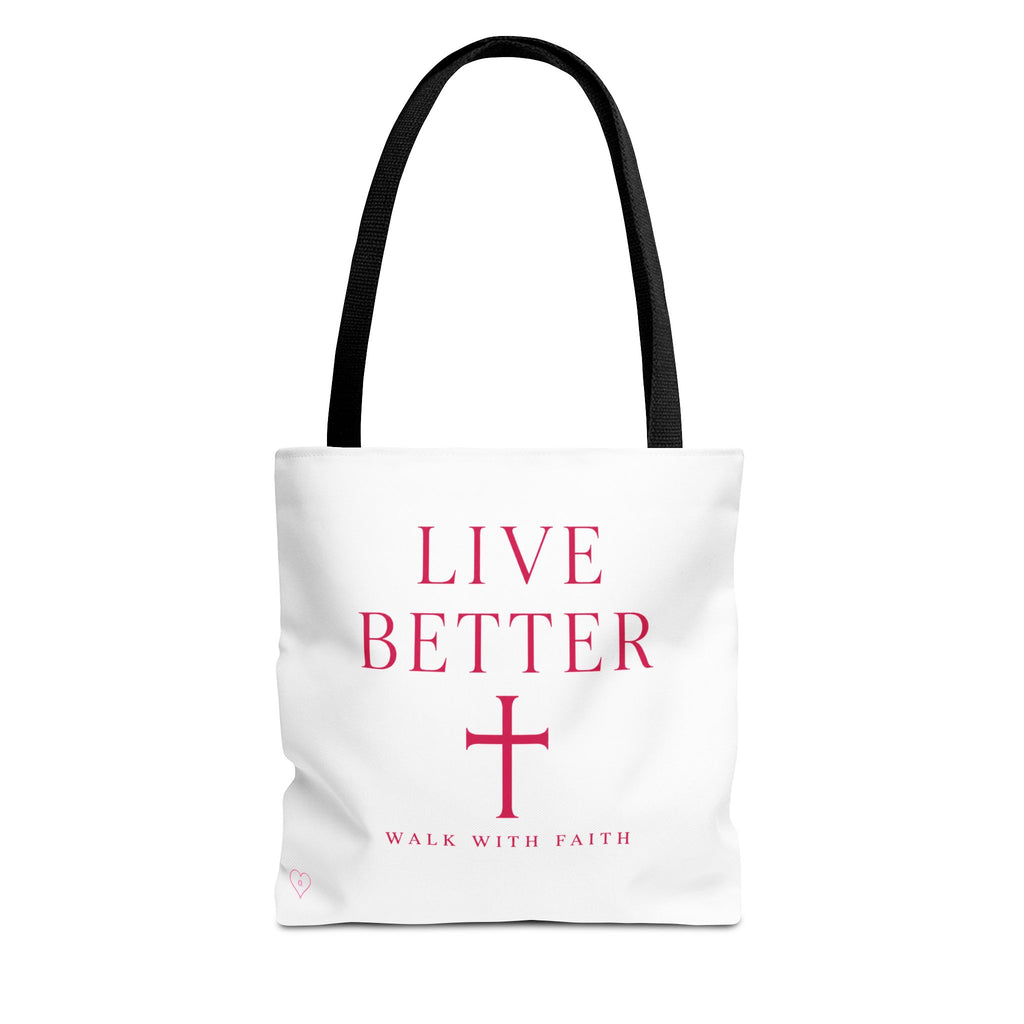 Bolso cruzado Live Better - Tote cristiano inspirador "Camina con fe"