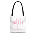 Bolso cruzado Live Better - Tote cristiano inspirador "Camina con fe"