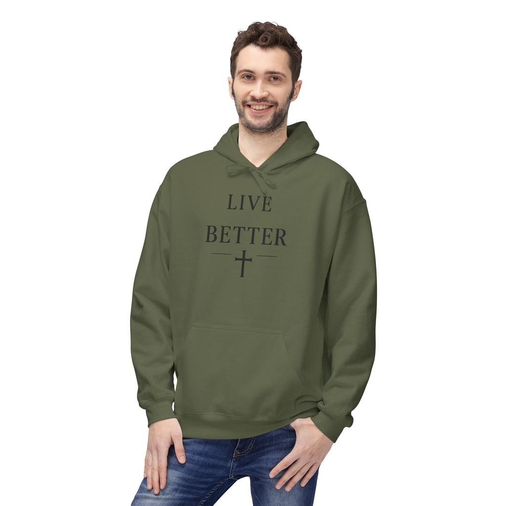 Men's Live Better Hoodie, — Inspirational ‘Live Life Your Way’ Pullover