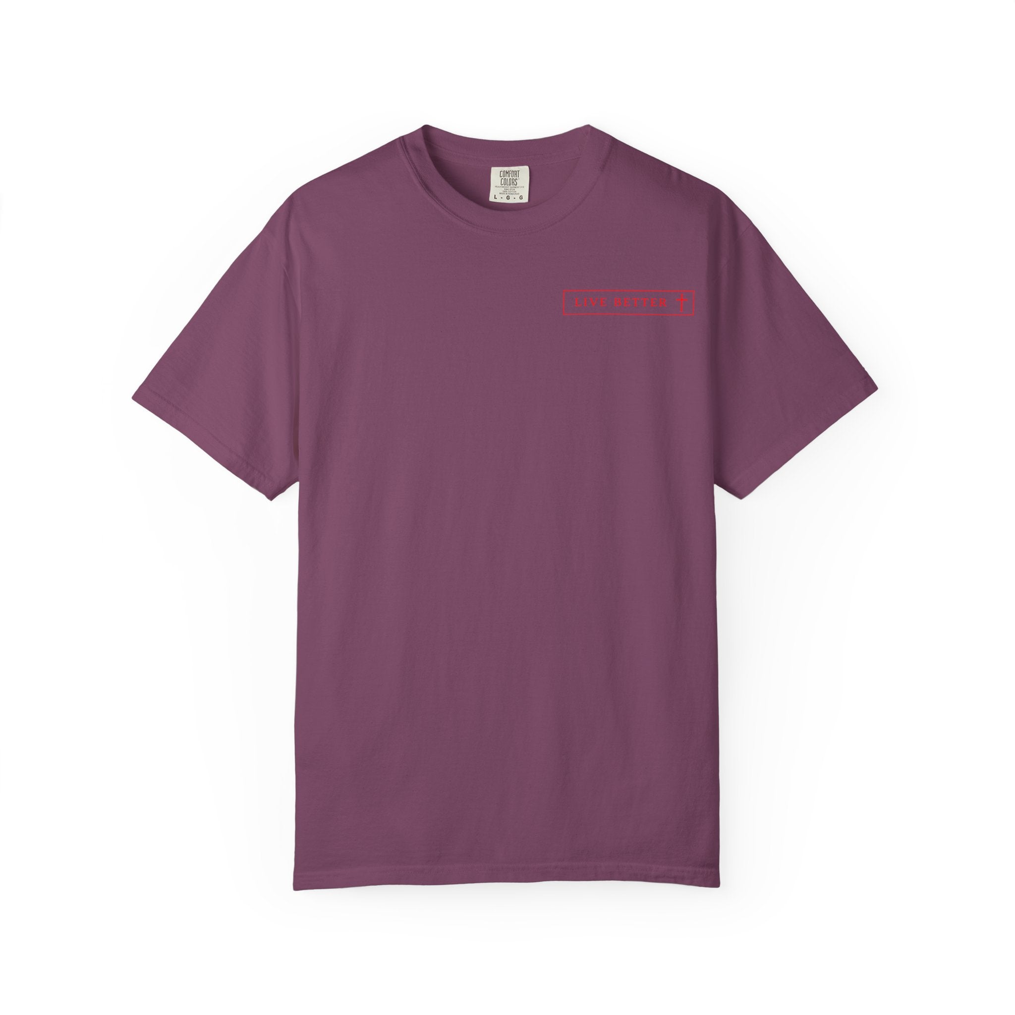 Vive la vida a tu manera, Letras rojas, Camiseta de hombre
