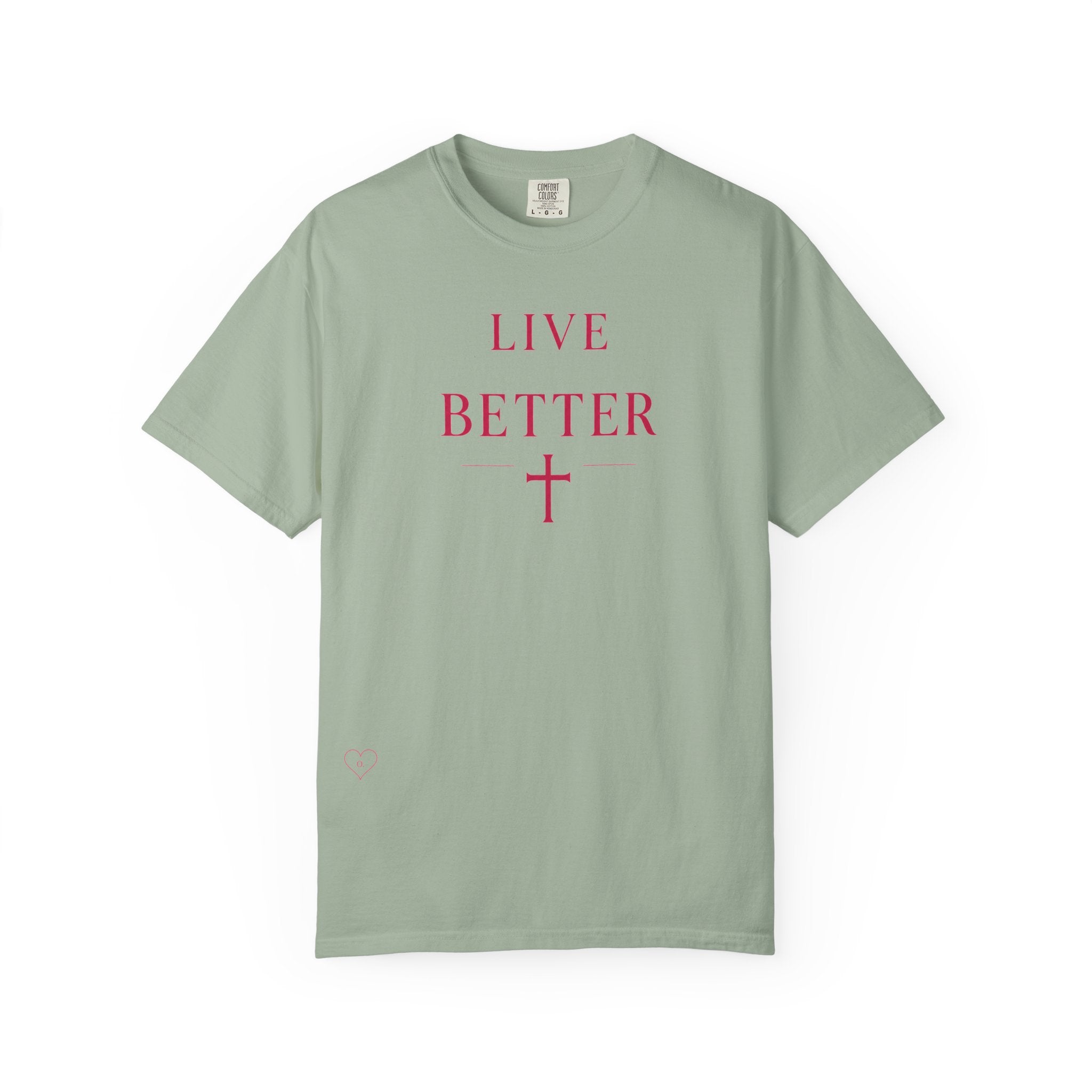 Camiseta "Live Better" para hombre - Camiseta inspiradora minimalista con cruz