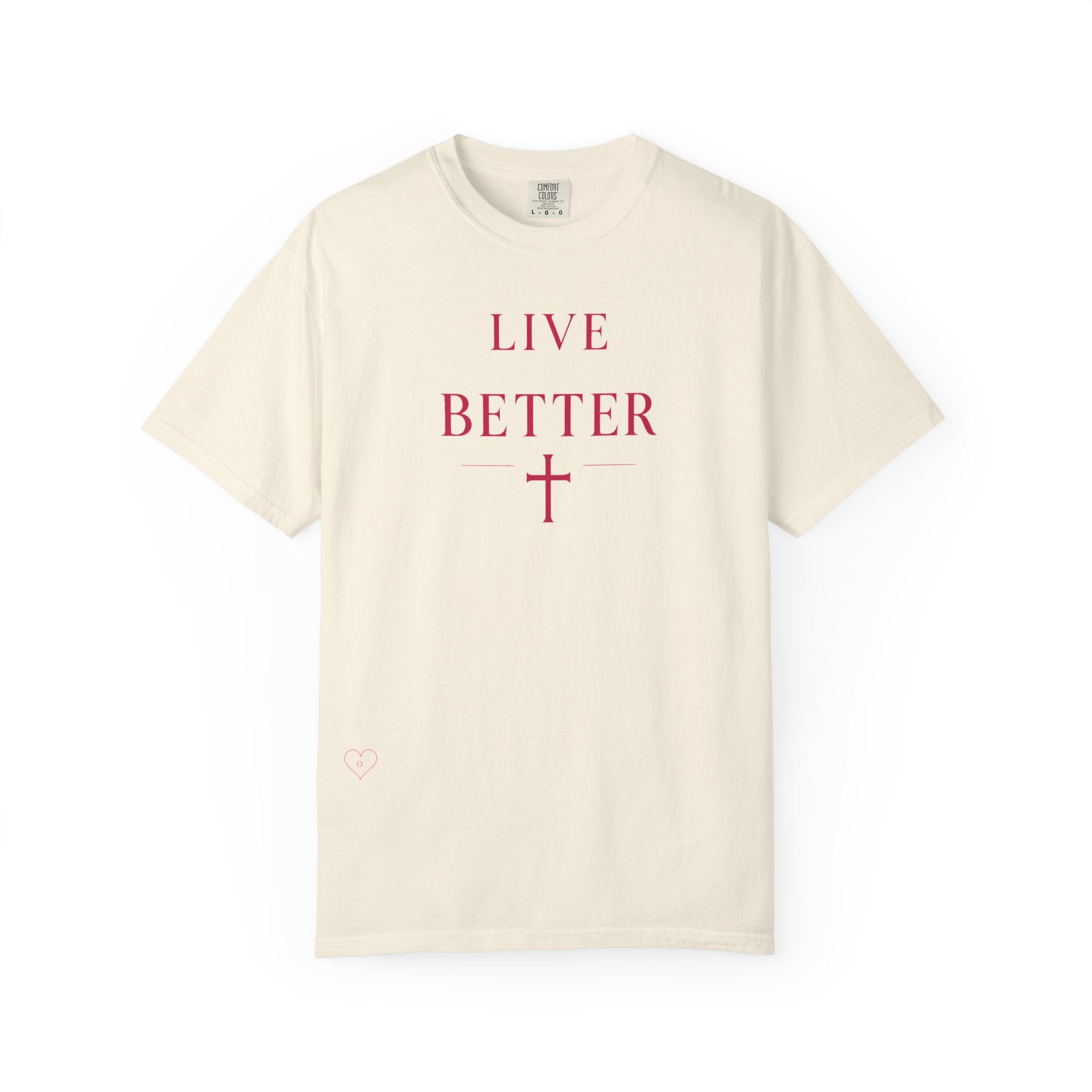 Camiseta "Live Better" para hombre - Camiseta inspiradora minimalista con cruz