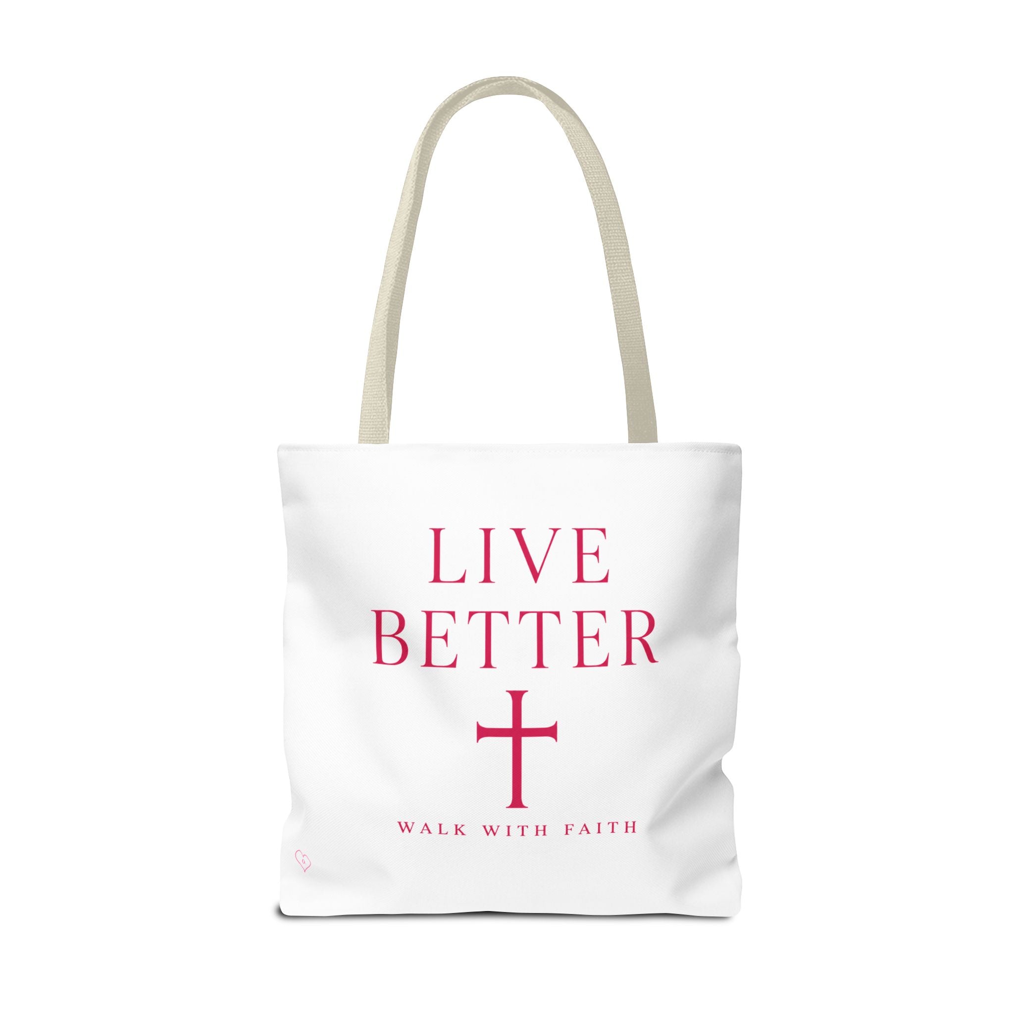 Bolso cruzado Live Better - Tote cristiano inspirador "Camina con fe"