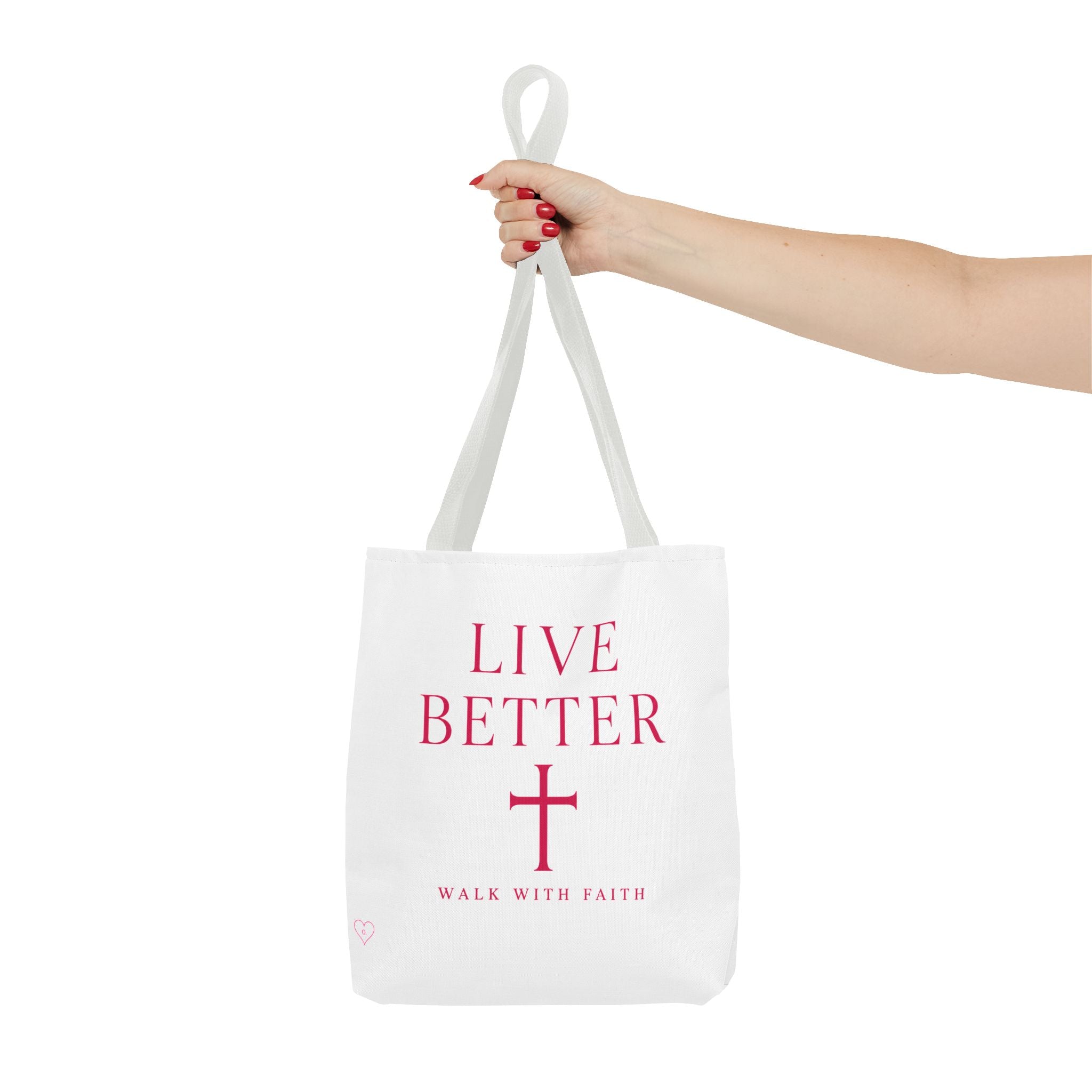 Bolso cruzado Live Better - Tote cristiano inspirador "Camina con fe"