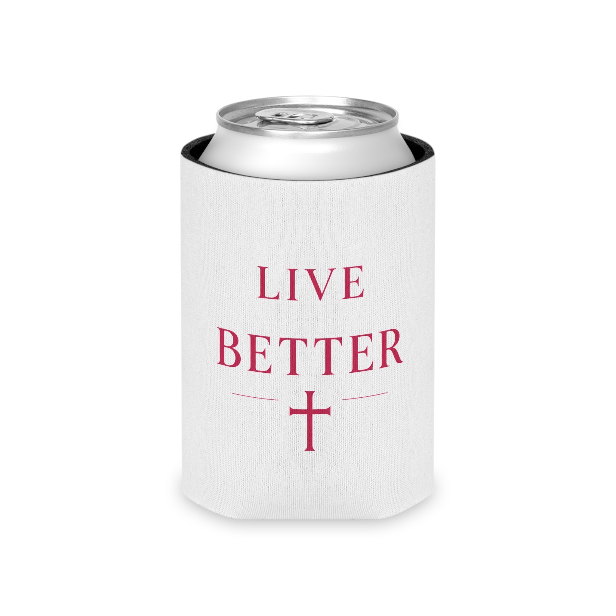 Live Better Can Cooler — Faith-Inspired Drink Koozie
