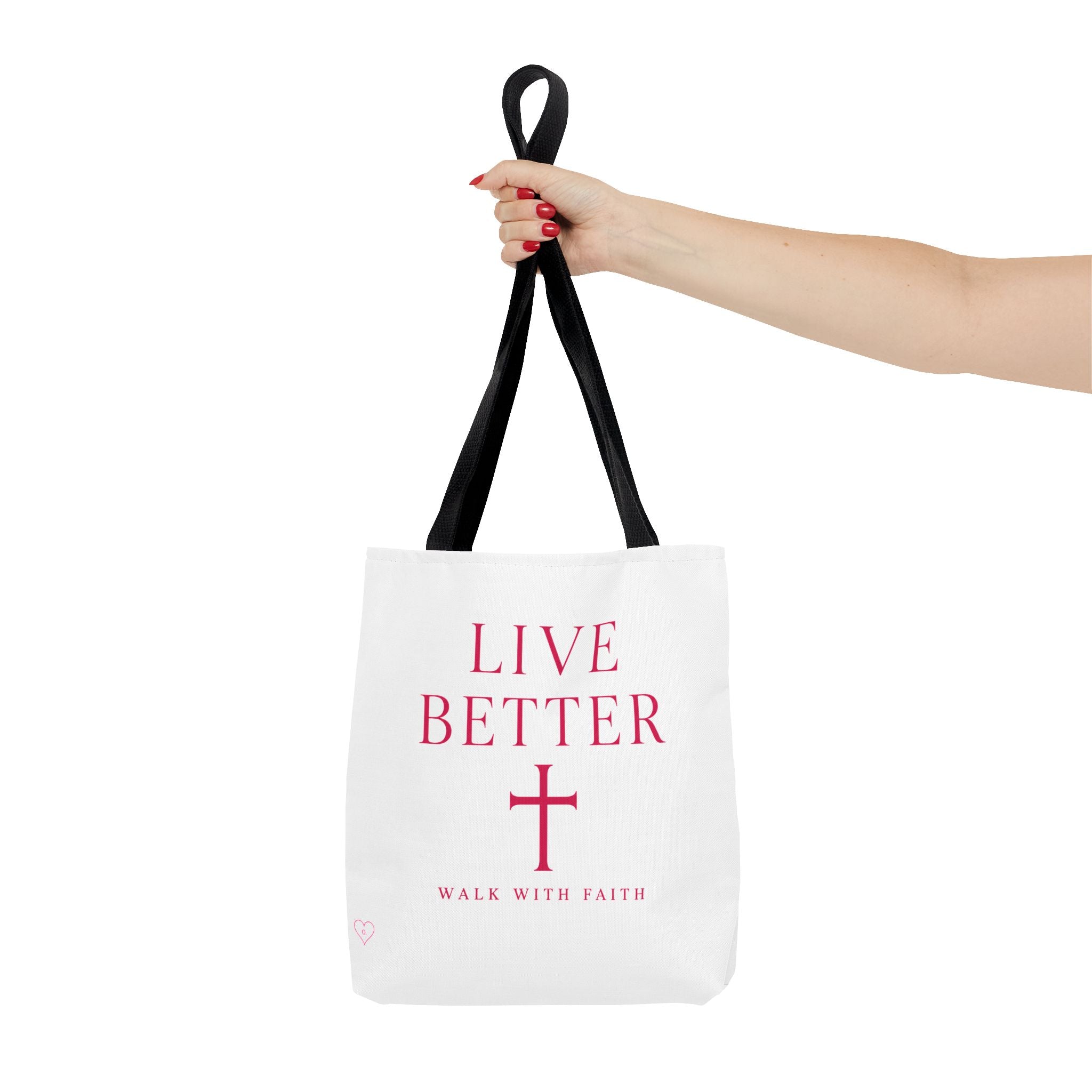 Bolso cruzado Live Better - Tote cristiano inspirador "Camina con fe"