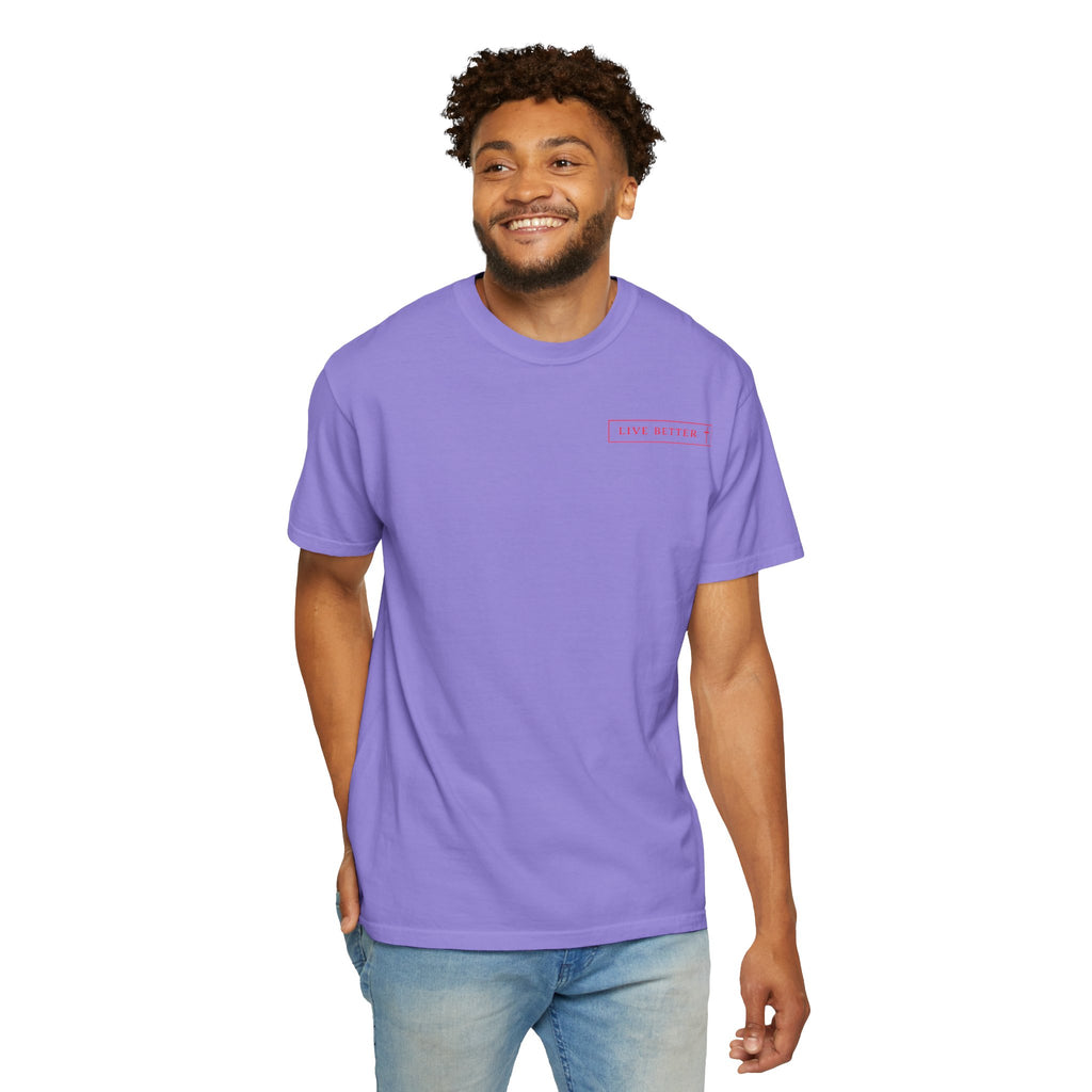 Vive la vida a tu manera, Letras rojas, Camiseta de hombre