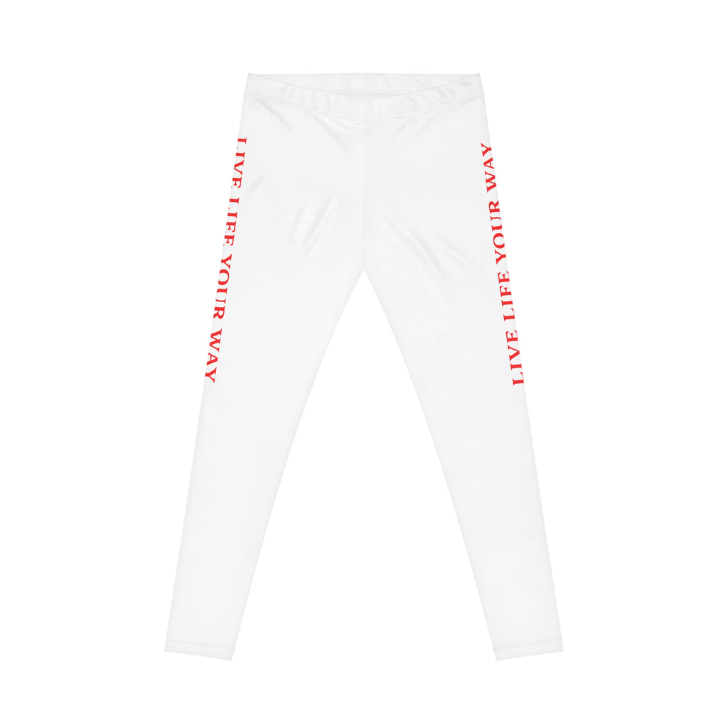Leggings — 'Live Life Your Way' Casual Women's Side-Print Leggings