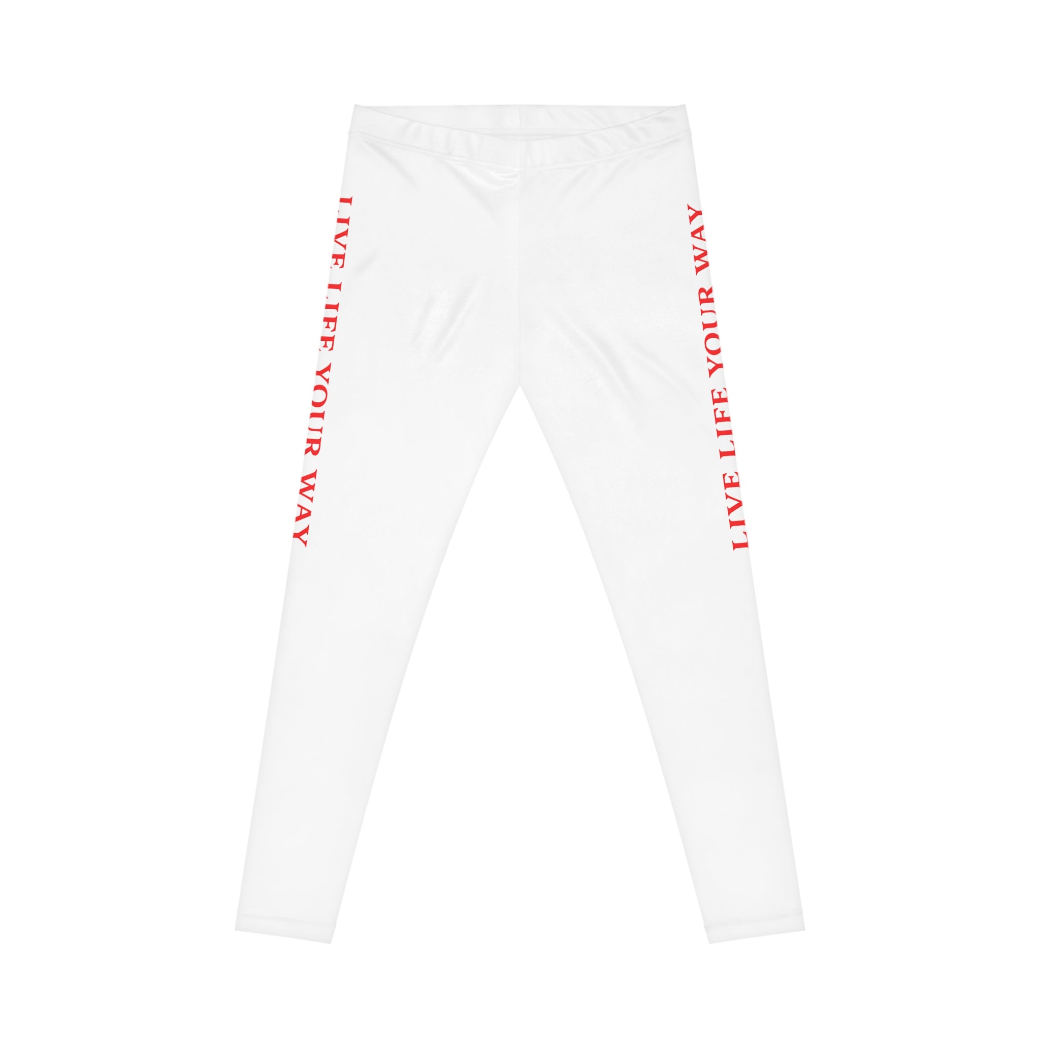 Leggings — 'Live Life Your Way' Casual Women's Side-Print Leggings