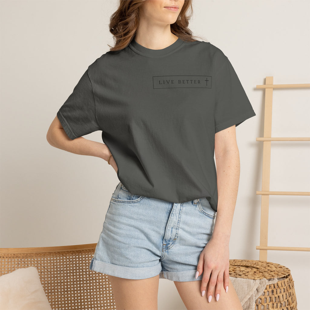 Camiseta de hombre, Vive la vida a tu manera, Letras negras,