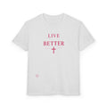 Camiseta juvenil — Camiseta rosa "Vive mejor" de Faith