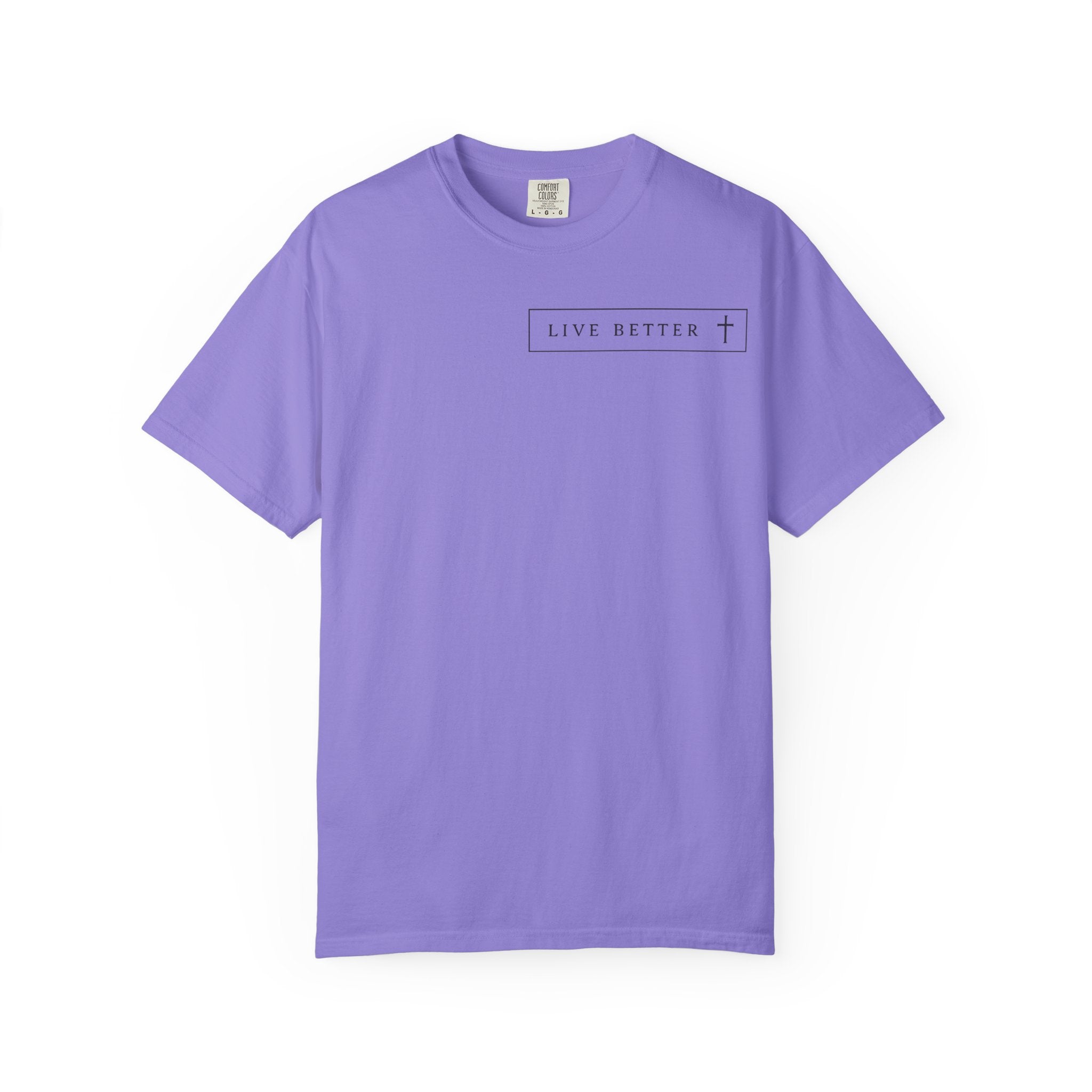 Camiseta de hombre, Vive la vida a tu manera, Letras negras,