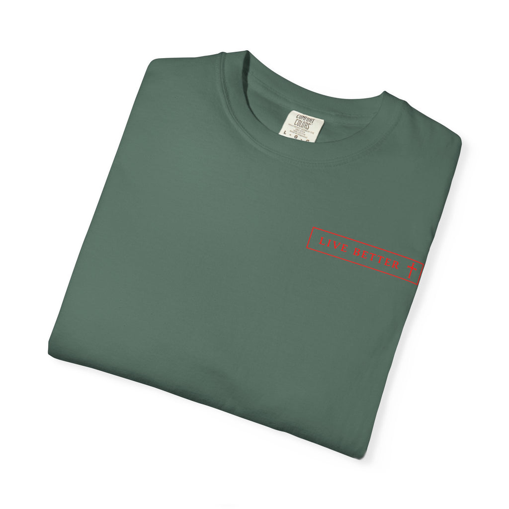 Vive la vida a tu manera, Letras rojas, Camiseta de hombre
