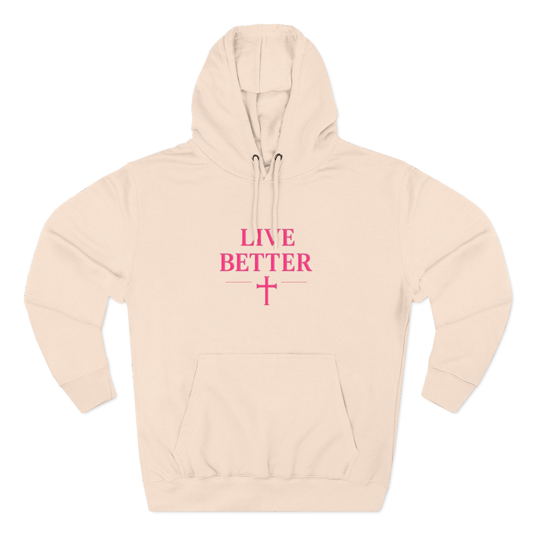 Women's Live Better, "Walk with Faith," Cross Hoodie — Faith-Inspired Inspirational Pullover